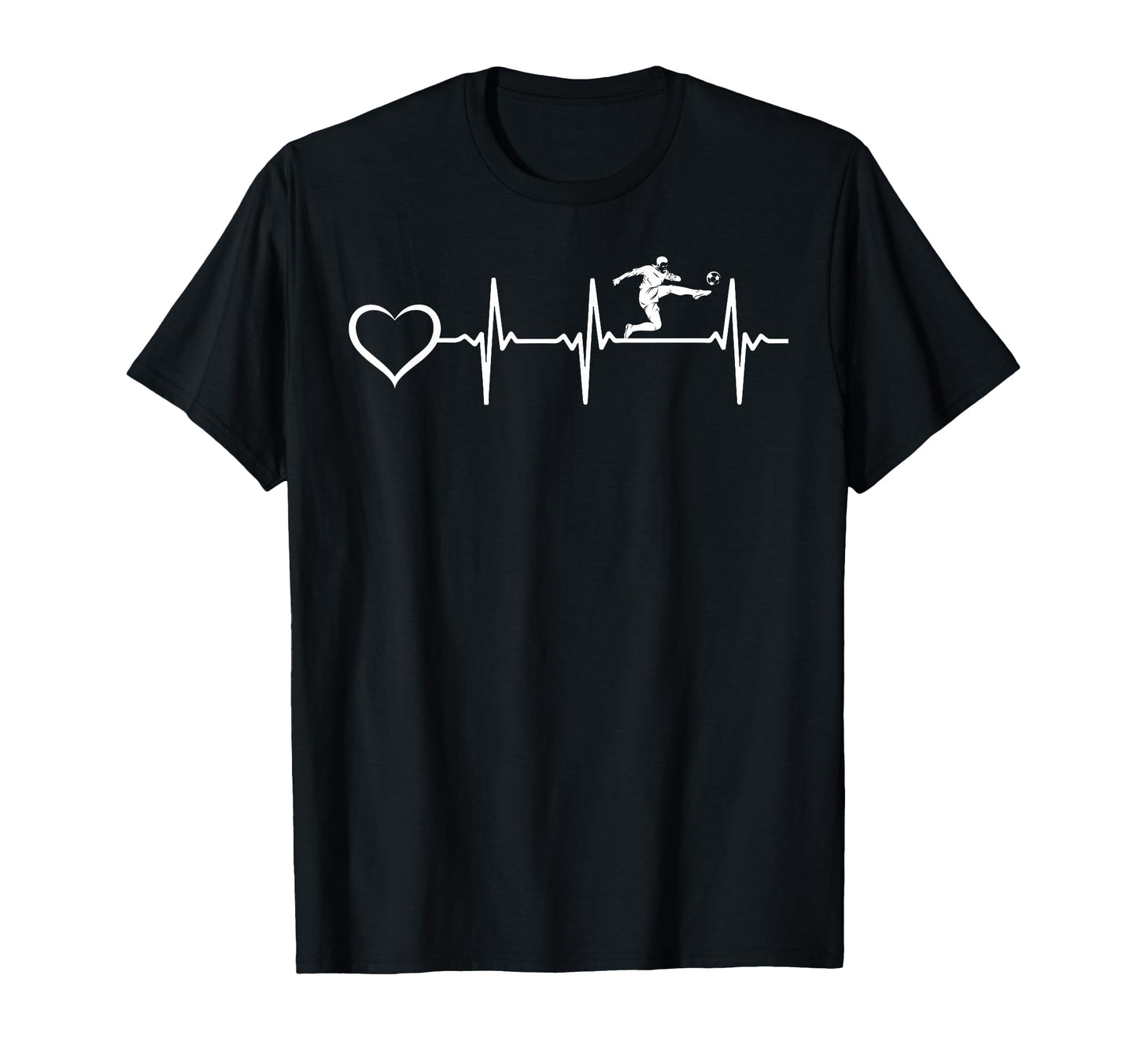 Soccer Heartbeat Heart Soccer Player T-Shirt - Graphic Print for Adults - T-Shirt, Sweatshirt, Hoodie