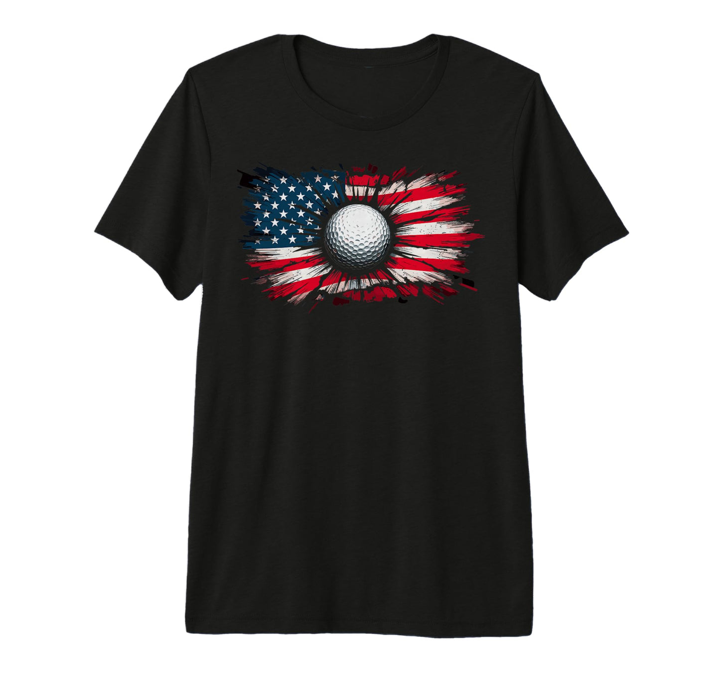 Us Flag Golf Golfer Golfing Dad T-Shirt - Casual Everyday Wear Men Women - T-Shirt, Sweatshirt, Hoodie