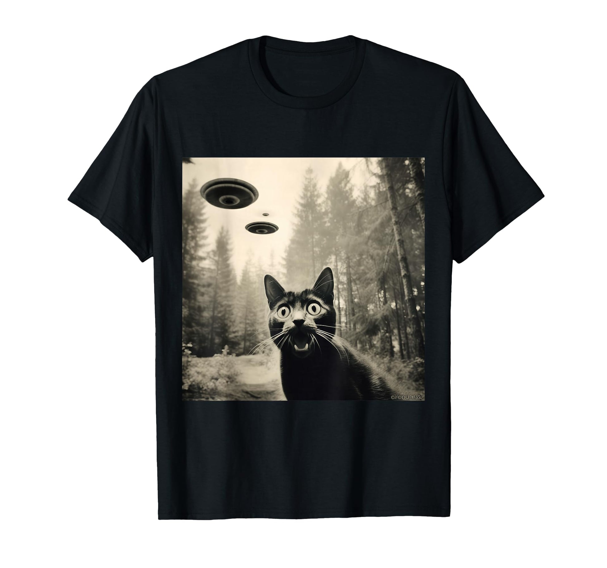 Cat Meme Alien Invasion Kitty Flying T-Shirt - Streetwear Style Men Women - T-Shirt, Sweatshirt, Hoodie