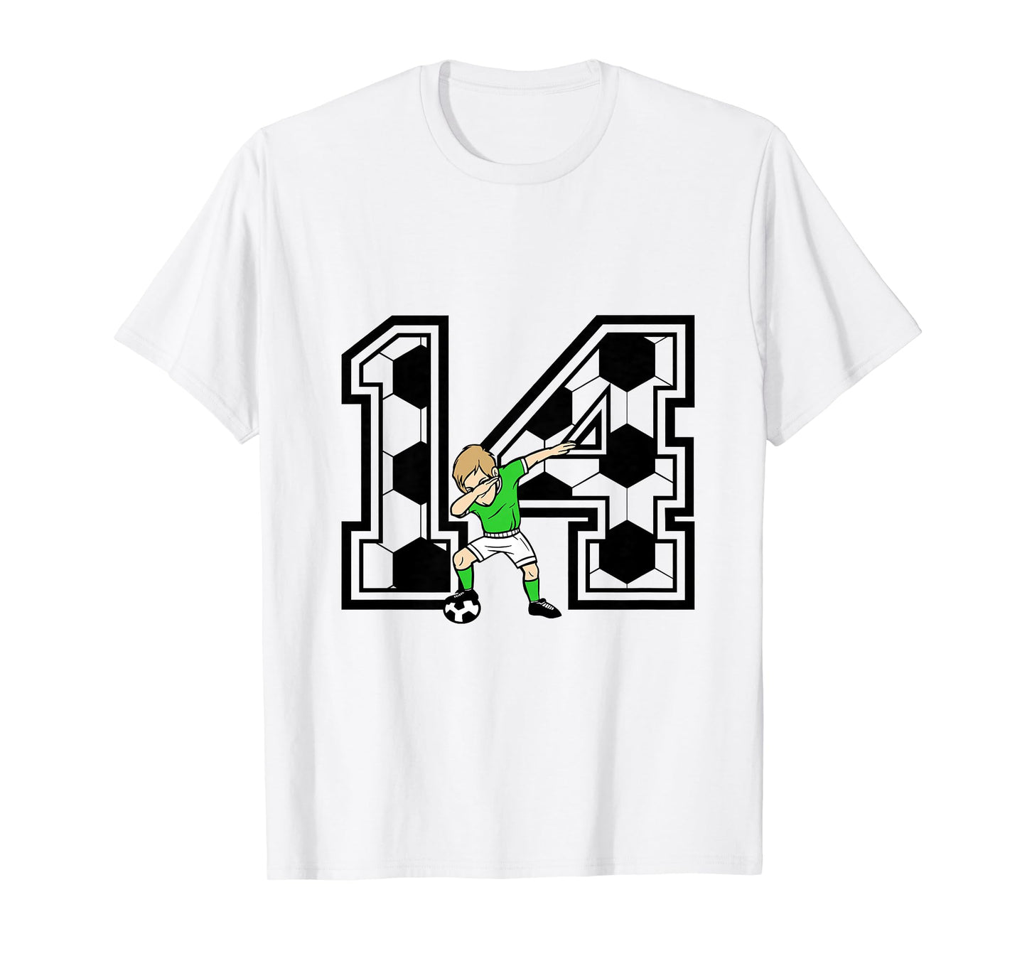 14 Year Old Soccer Player 14Th Birthday T-Shirt - Novelty Apparel Unisex - T-Shirt, Sweatshirt, Hoodie