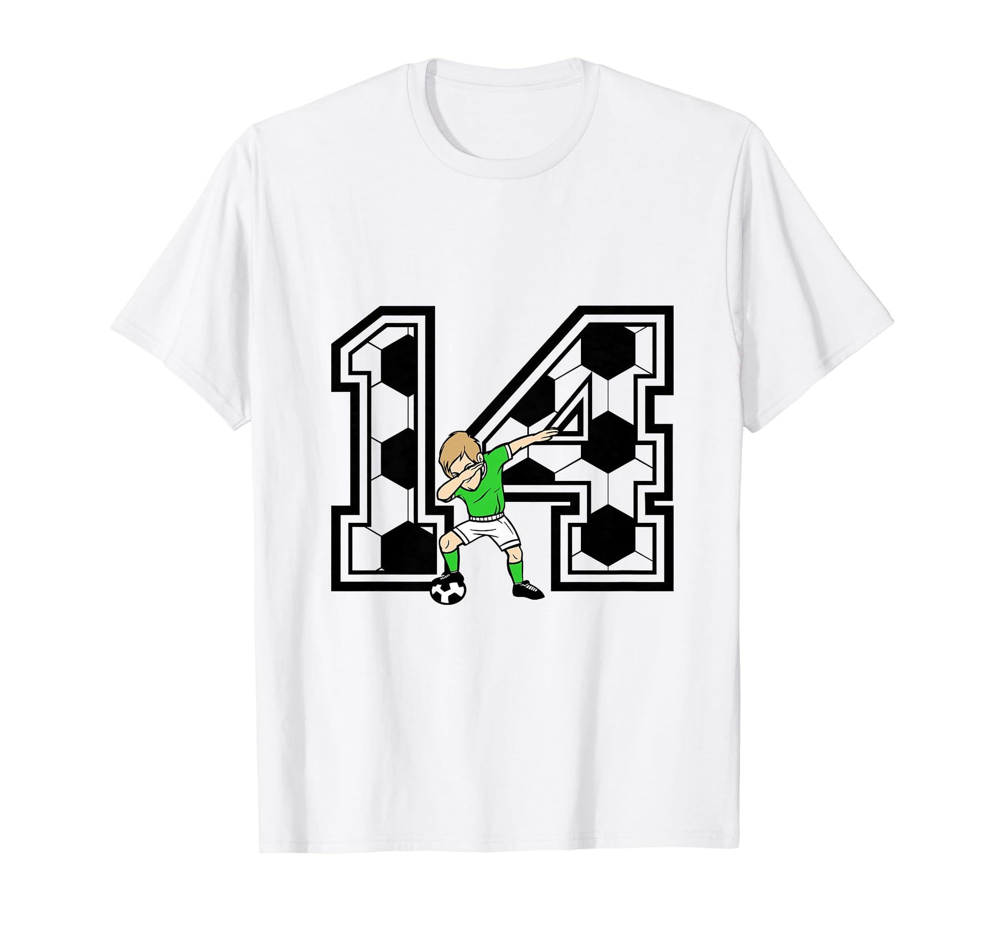 14 Year Old Soccer Player 14Th Birthday T-Shirt - Novelty Apparel Unisex - T-Shirt, Sweatshirt, Hoodie