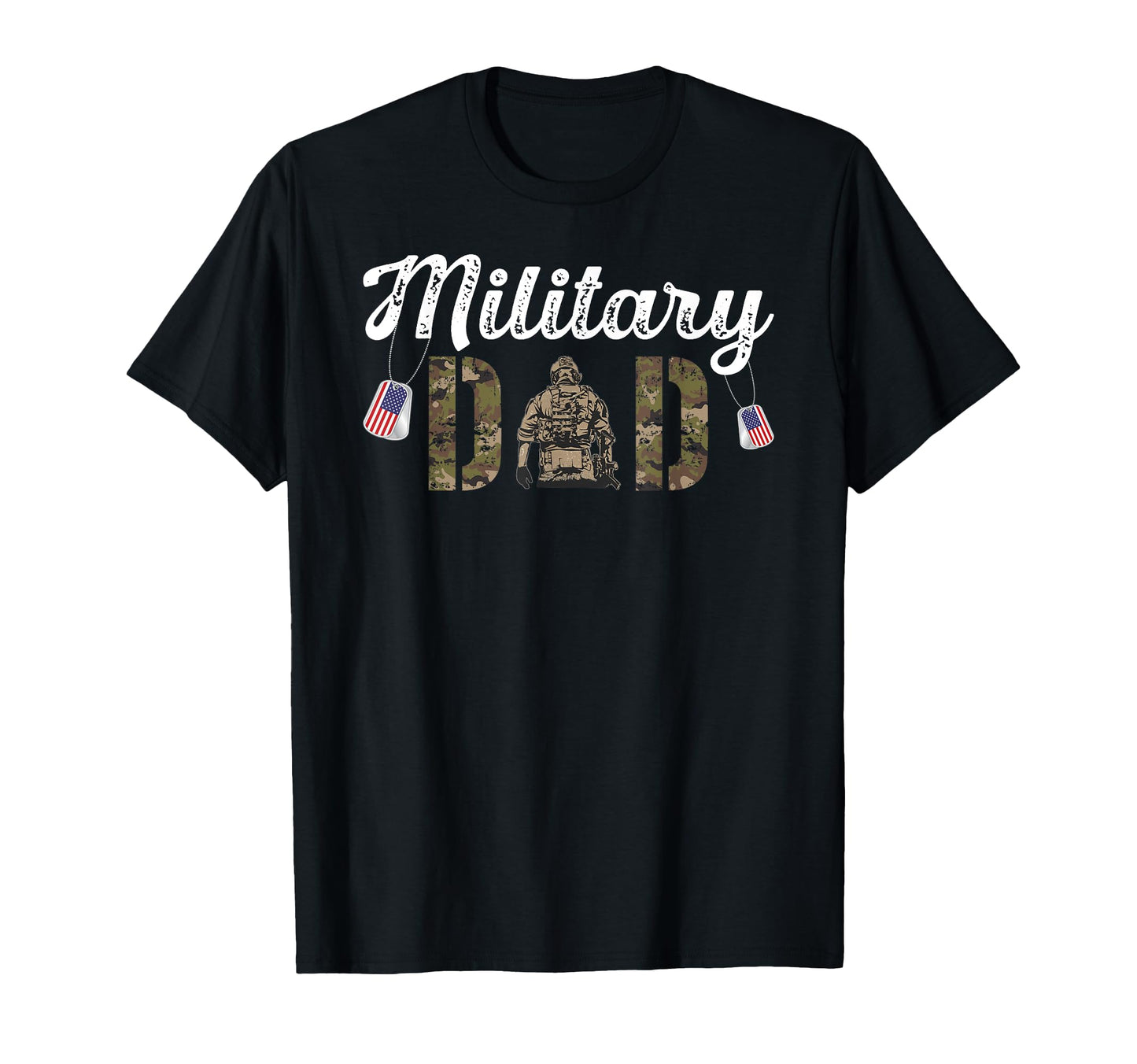 Military Dad American Flag Soldier Dad T-Shirt - Streetwear Style Unisex - T-Shirt, Sweatshirt, Hoodie