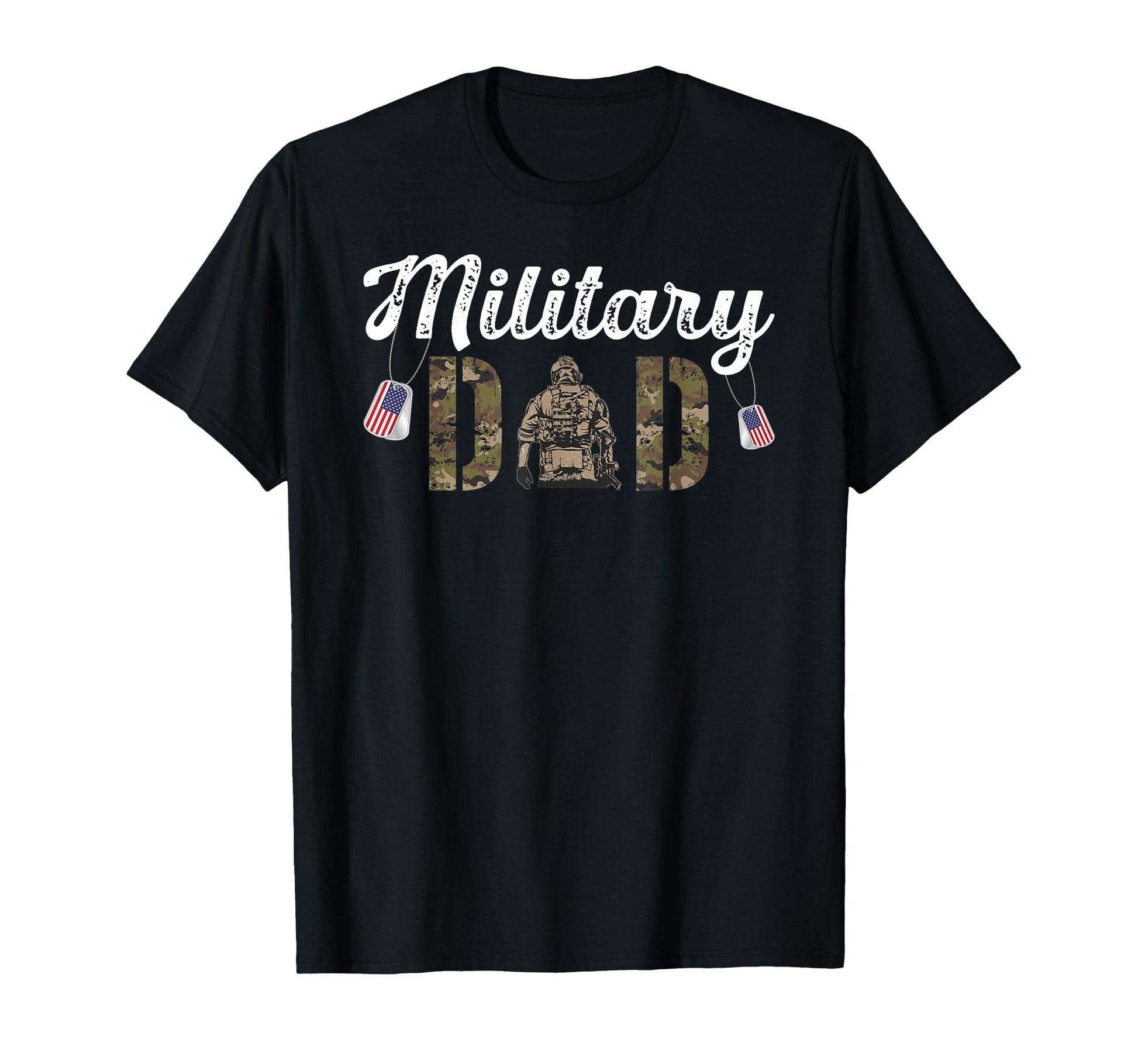 Military Dad American Flag Soldier Dad T-Shirt - Streetwear Style Unisex - T-Shirt, Sweatshirt, Hoodie