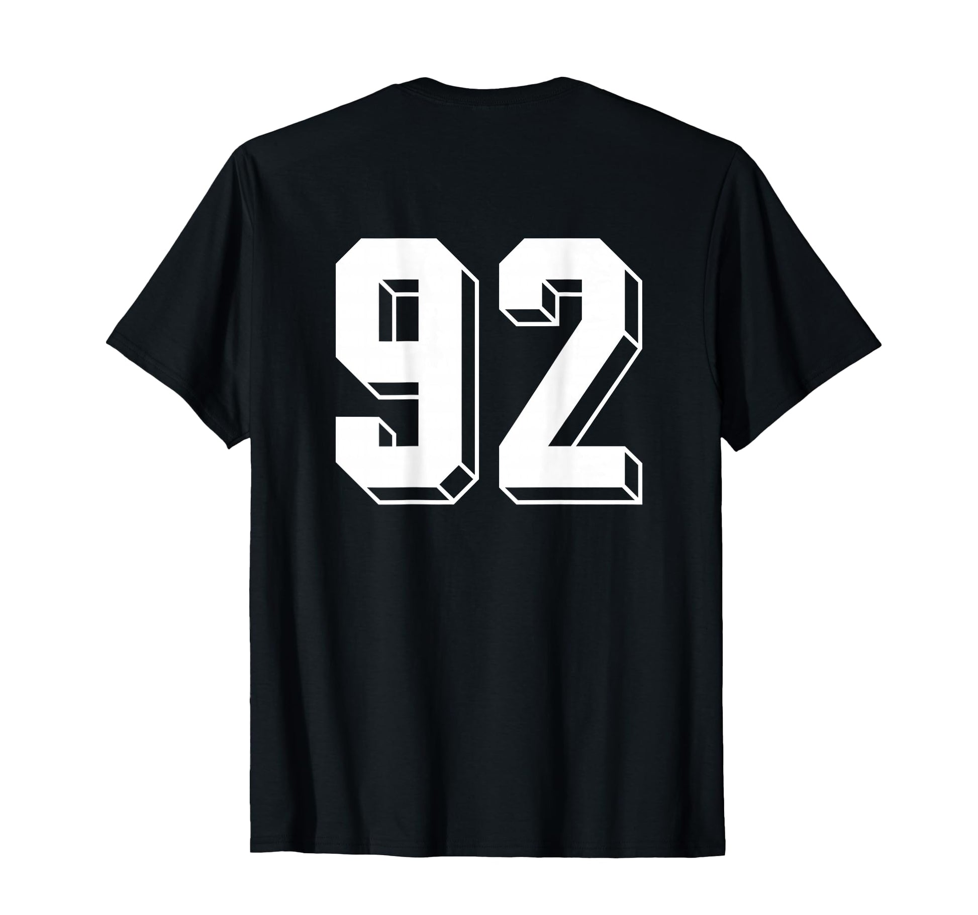 Number 92 Backside 80S 90S Team T-Shirt - Custom Art Print Men Women - T-Shirt, Sweatshirt, Hoodie