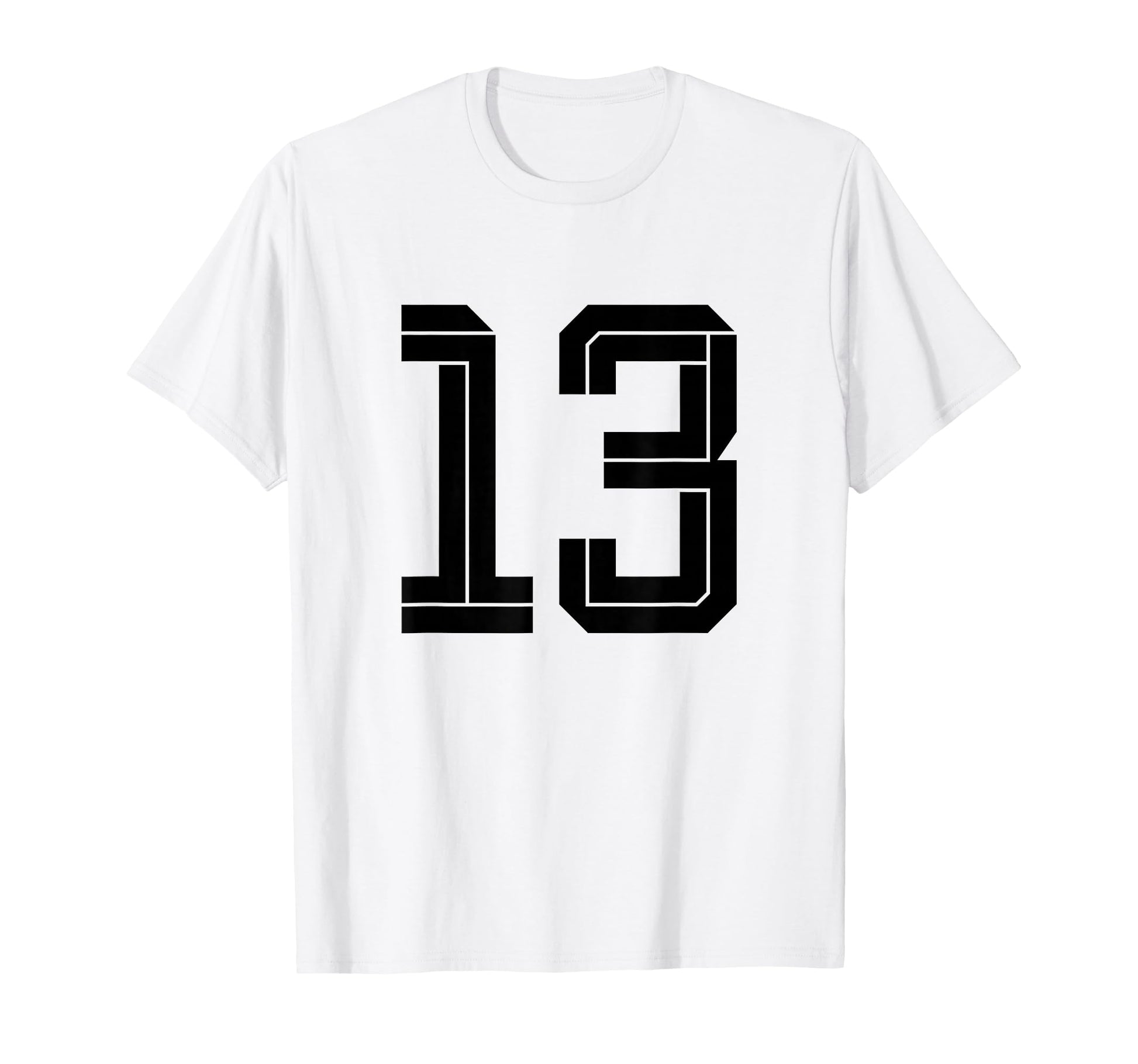 13 White Number 13 Sports Fan Soccer T-Shirt - Aesthetic Graphic Men Women - T-Shirt, Sweatshirt, Hoodie