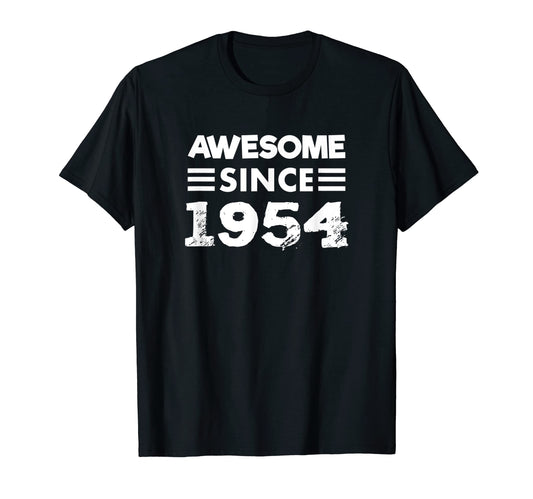 Awesome Since 1954 66 Years Old 64Rd T-Shirt - Unique Graphic for Adults - T-Shirt, Sweatshirt, Hoodie