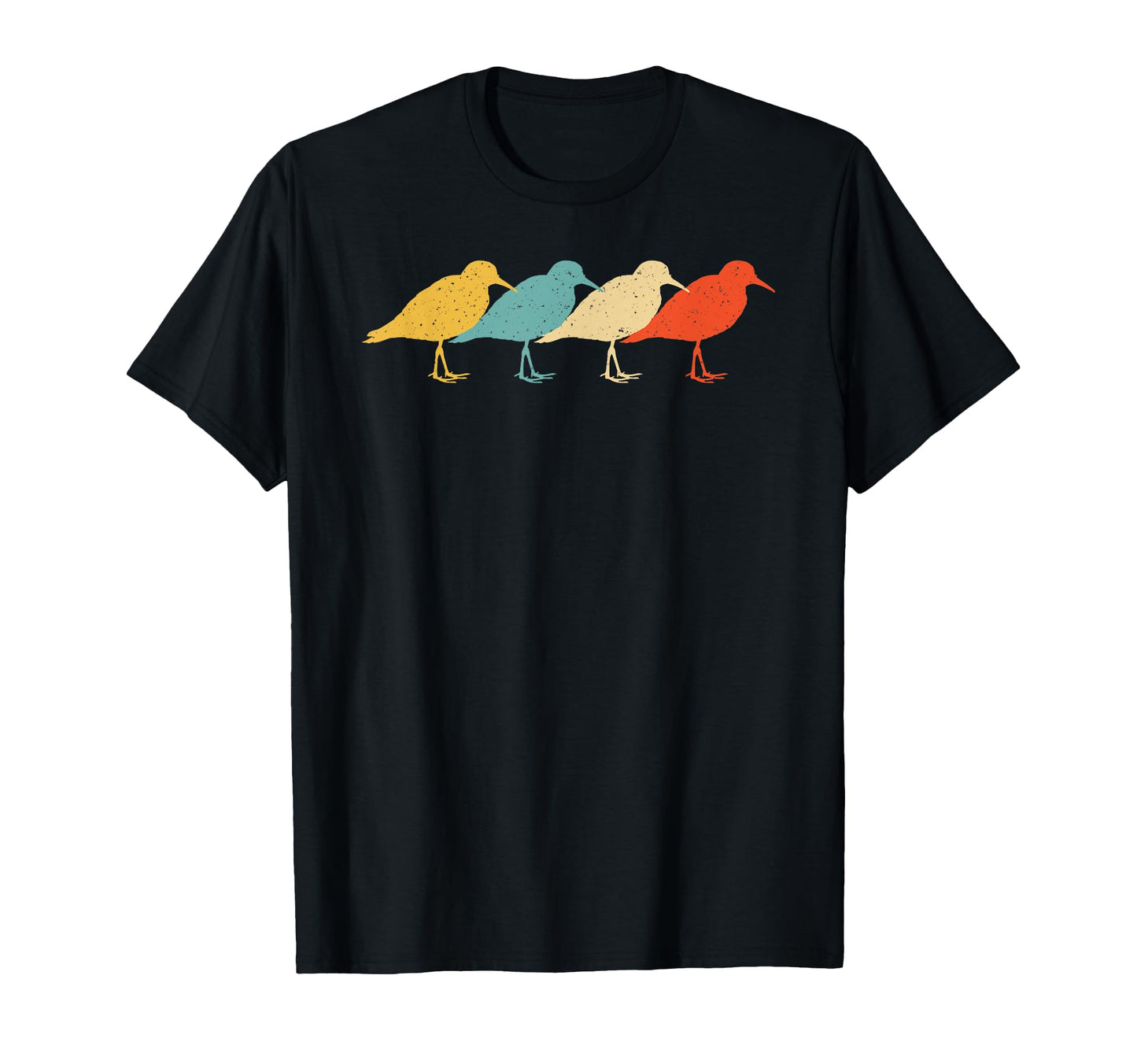Dunlin Sandpiper Bird Wader Lover 60S 70S T-Shirt - Graphic Print Unisex - T-Shirt, Sweatshirt, Hoodie
