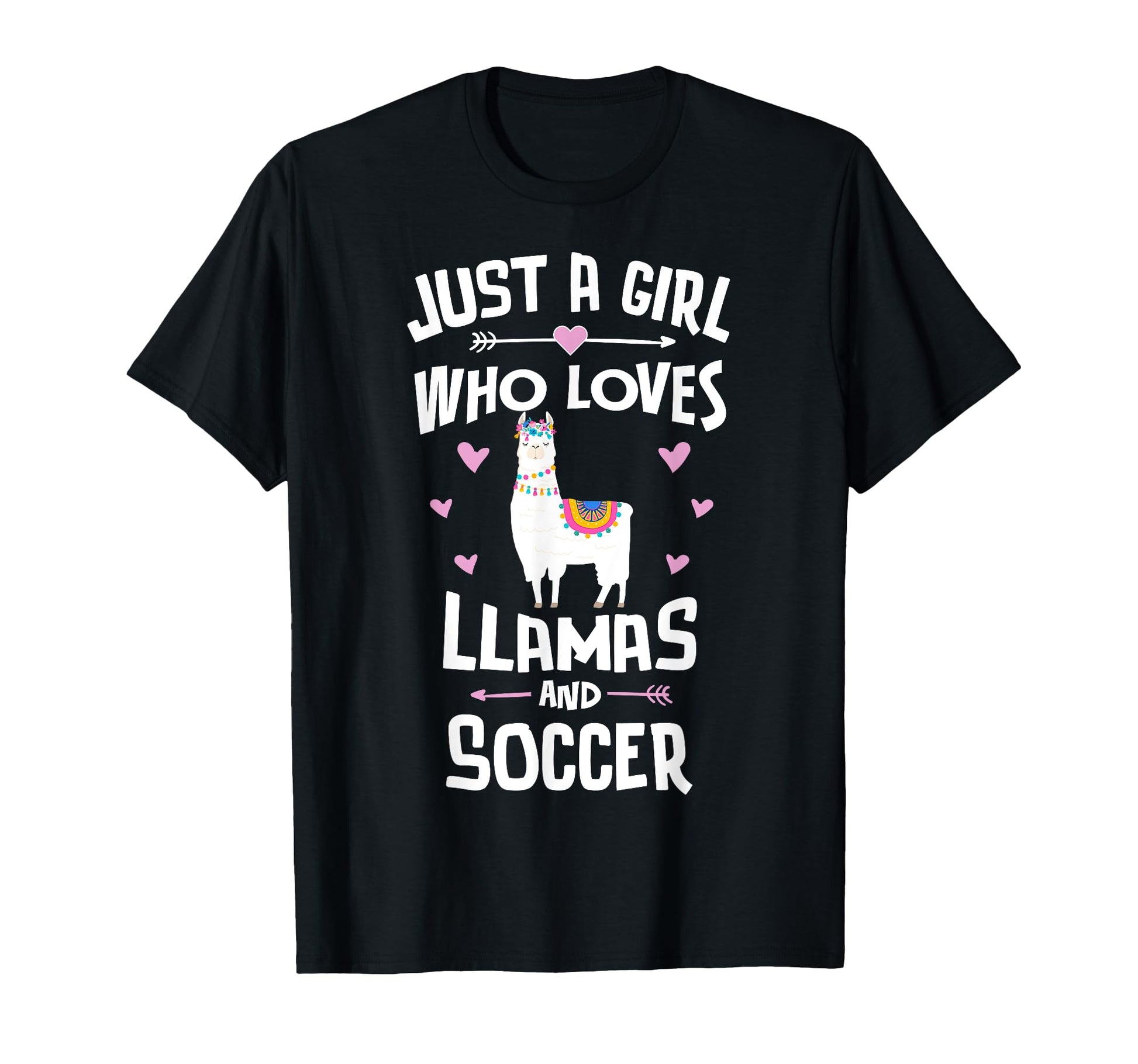 Just Who Loves Llamas And Soccer Gift T-Shirt - Graphic Print Men Women - T-Shirt, Sweatshirt, Hoodie
