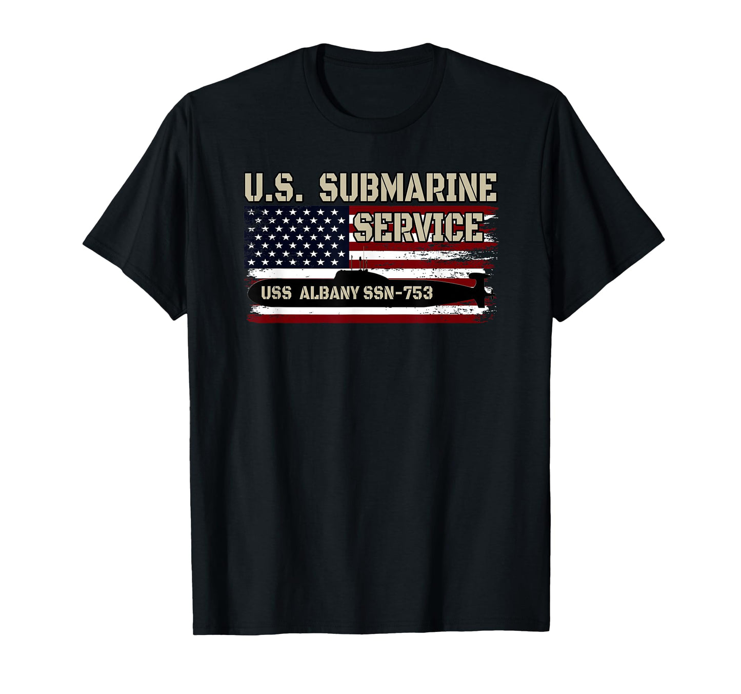 Uss Albany Ssn 753 Submarine Veterans T-Shirt - Novelty Apparel for Adults - T-Shirt, Sweatshirt, Hoodie