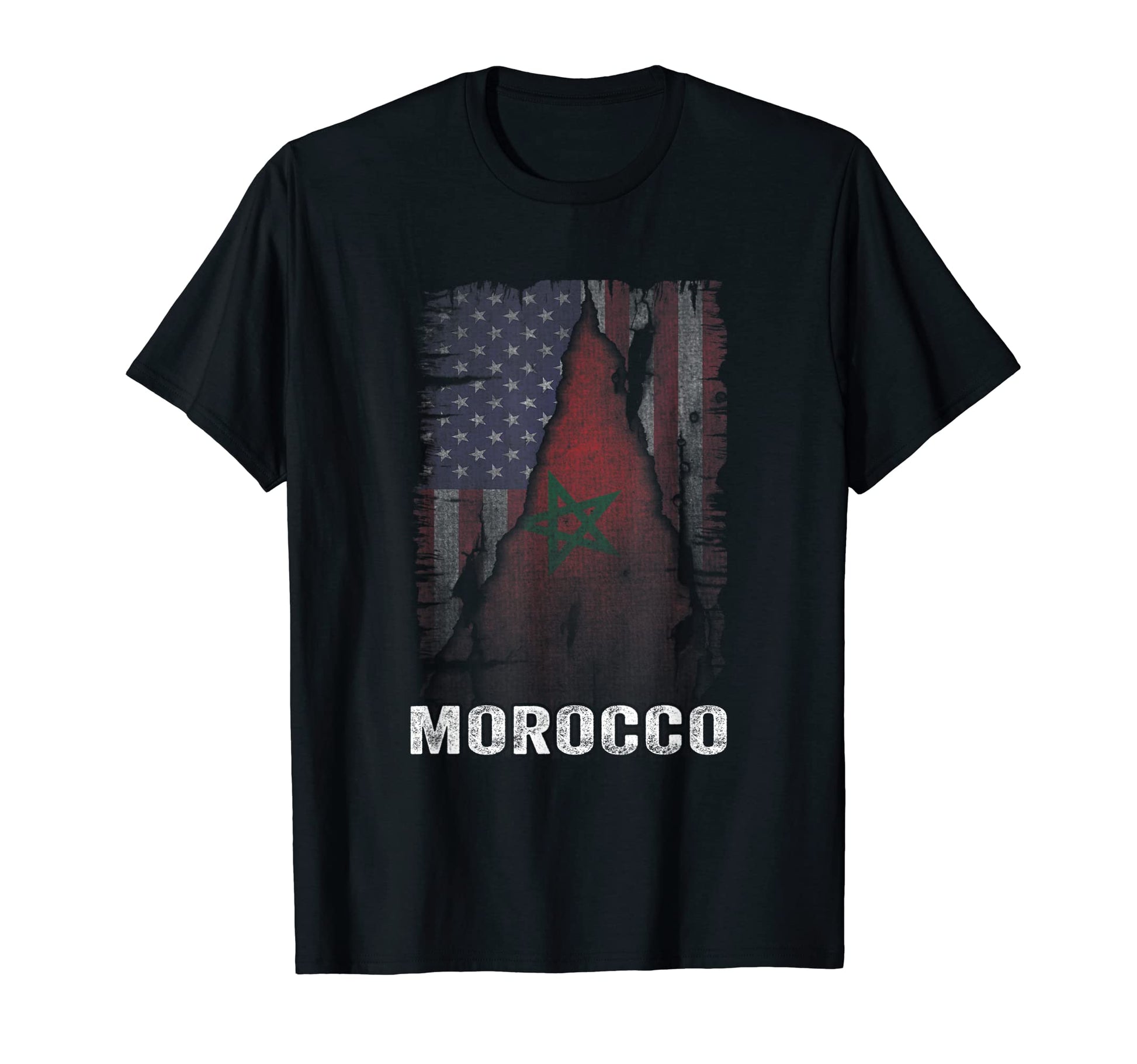Moorish American Morocco Flag T-Shirt - Minimalist Print for Adults - T-Shirt, Sweatshirt, Hoodie