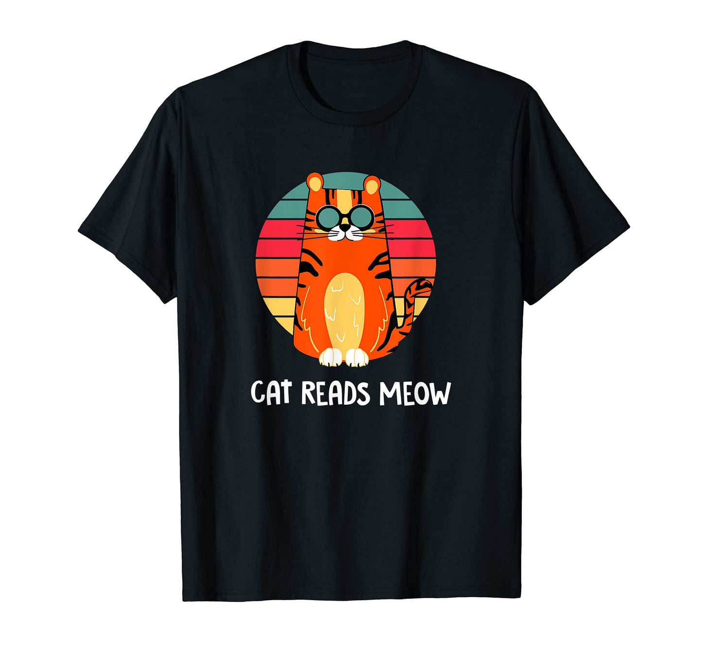 Cat Reads Meow Funny Cat Lover Kitten T-Shirt - Unique Graphic Men Women - T-Shirt, Sweatshirt, Hoodie