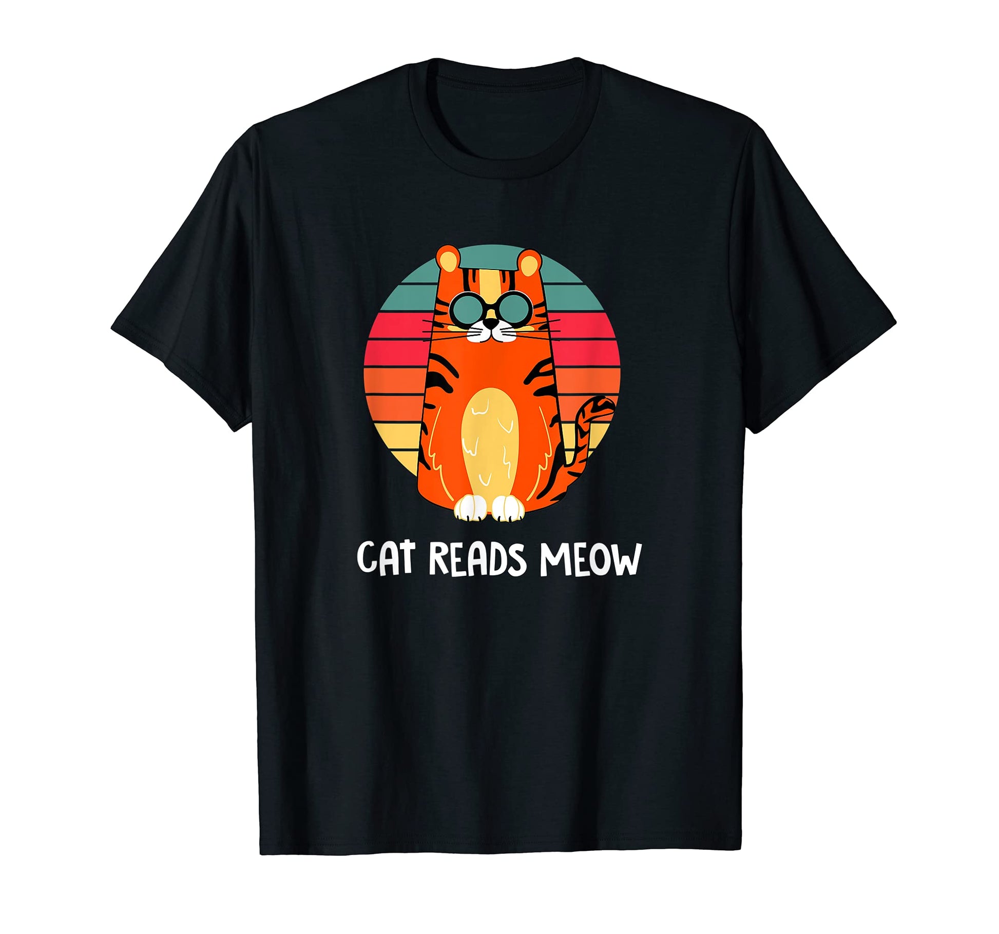 Cat Reads Meow Funny Cat Lover Kitten T-Shirt - Unique Graphic Men Women - T-Shirt, Sweatshirt, Hoodie