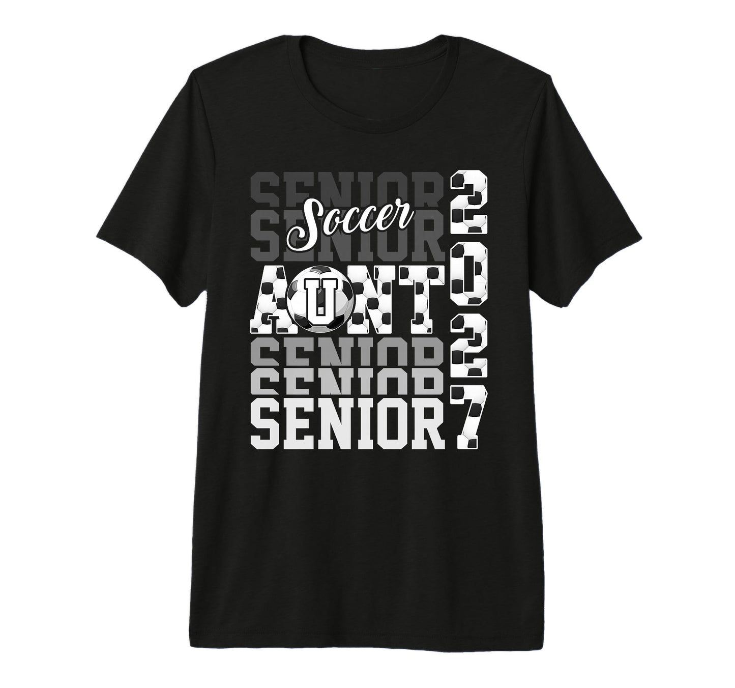 Senior 2027 Soccer Aunt Proud Family T-Shirt - Novelty Apparel Men Women - T-Shirt, Sweatshirt, Hoodie