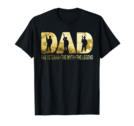Army Dad Veteran Myth Legend T-Shirt - Unique Graphic Unisex - T-Shirt, Sweatshirt, Hoodie