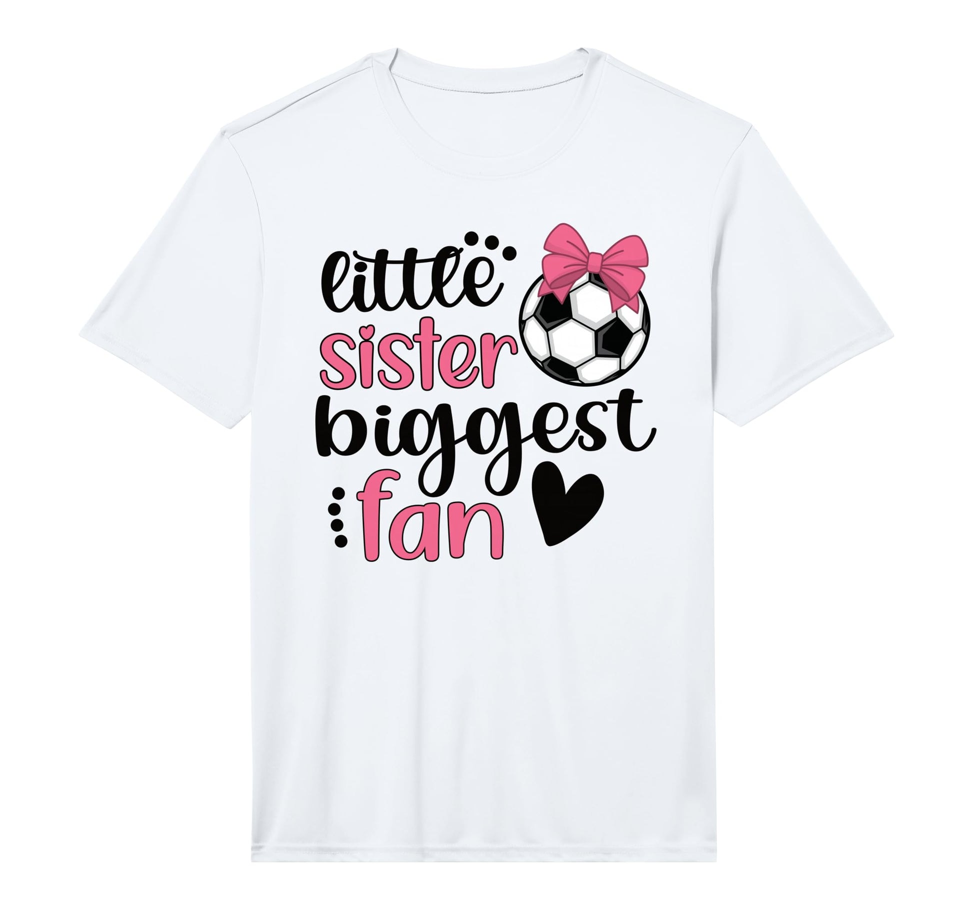 Little Sister Biggest Fan Soccer T-Shirt - Custom Art Print for Adults - T-Shirt, Sweatshirt, Hoodie