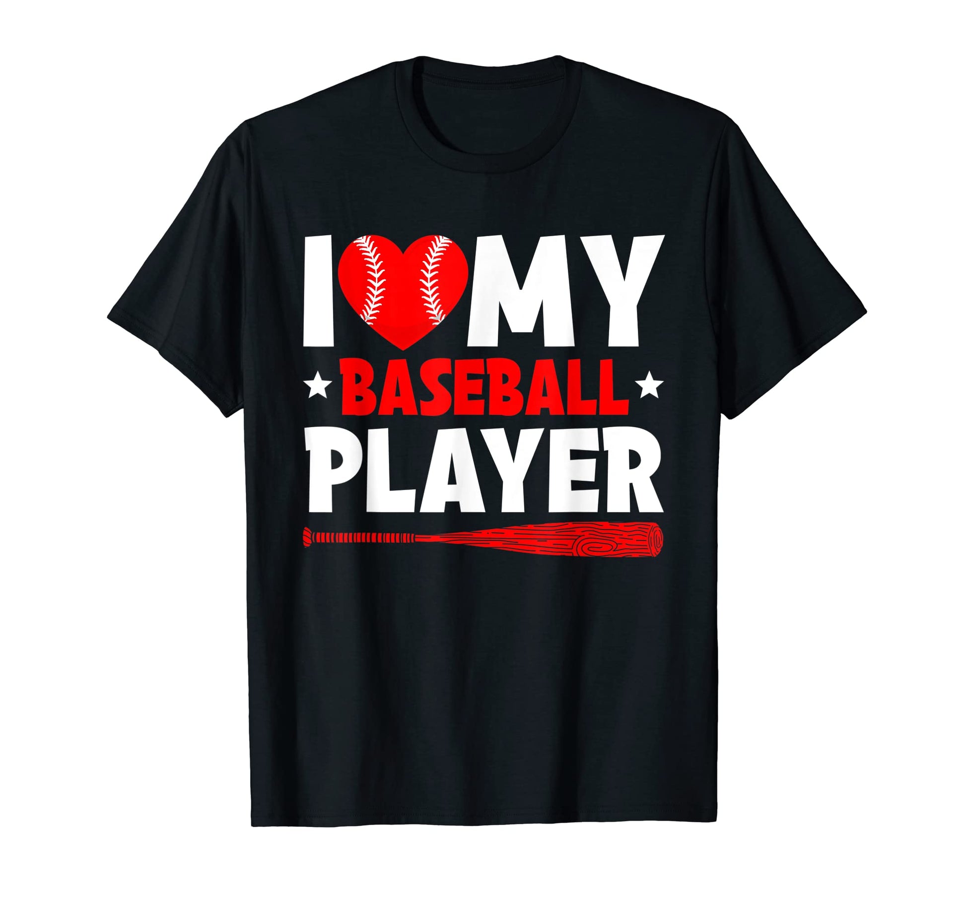 Love My Baseball Player Son Daughter T-Shirt - Minimalist Print for Adults - T-Shirt, Sweatshirt, Hoodie
