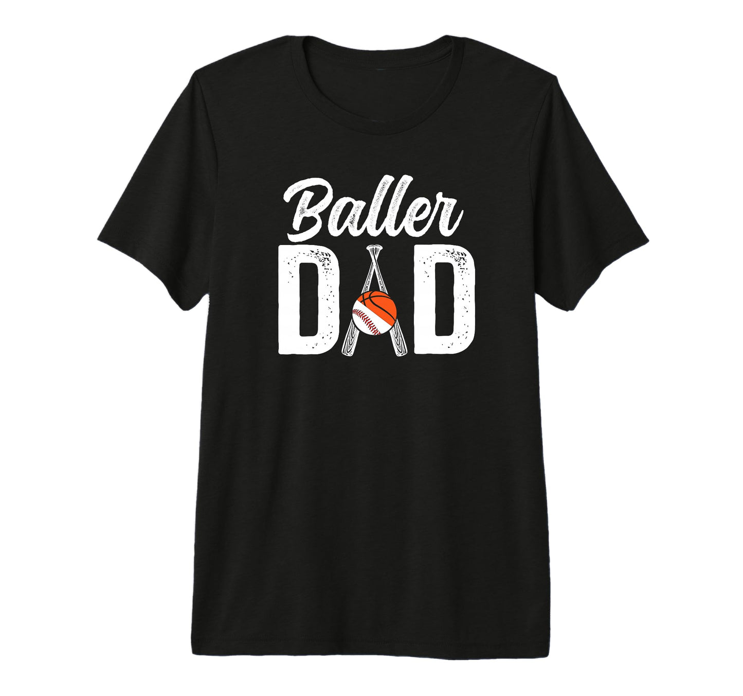 Mens Baller Dad Proud Baseball T-Shirt - Trendy Graphic for Adults - T-Shirt, Sweatshirt, Hoodie