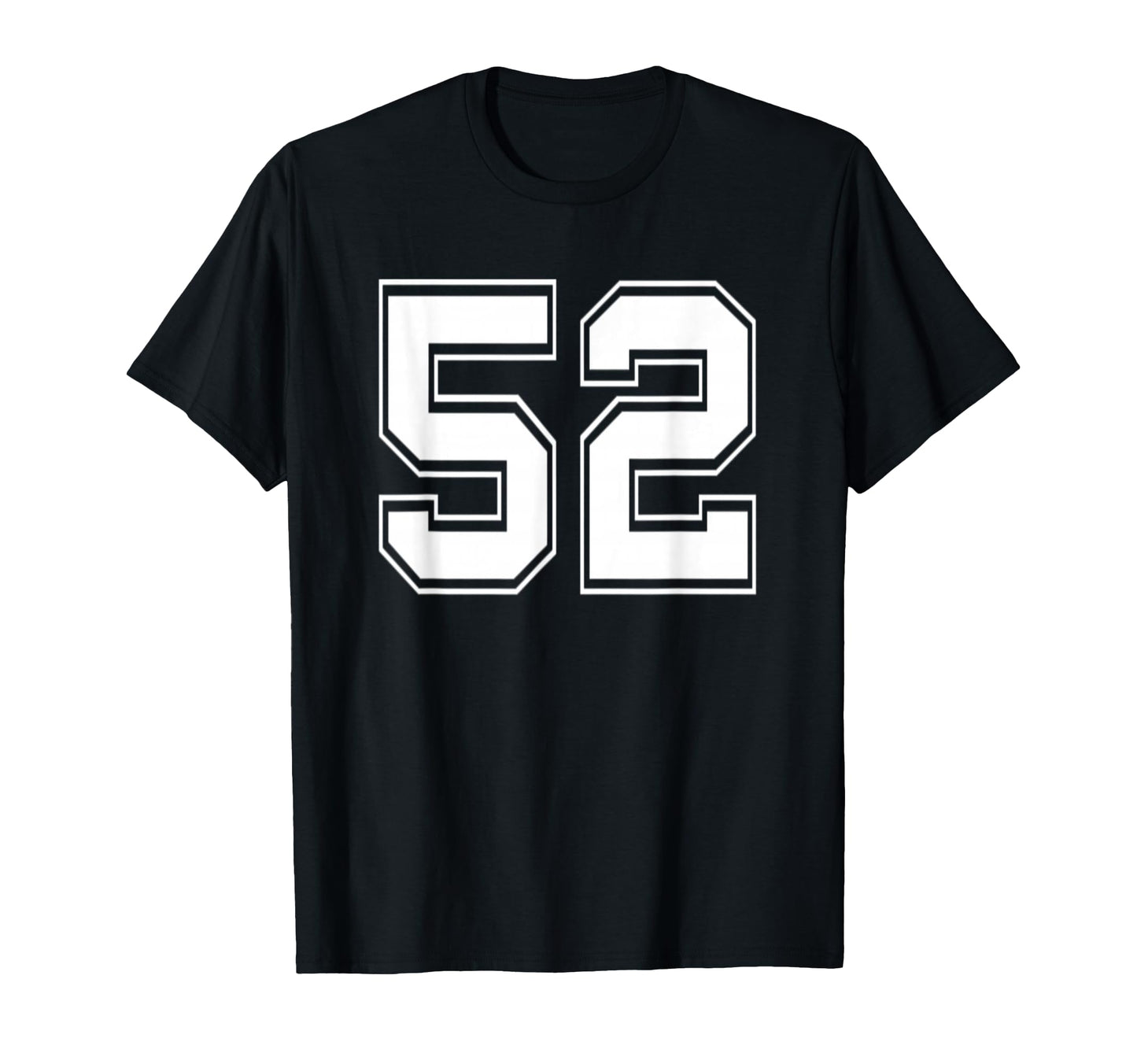 Number 52 Baseball Football Soccer T-Shirt - Trendy Graphic for Adults - T-Shirt, Sweatshirt, Hoodie