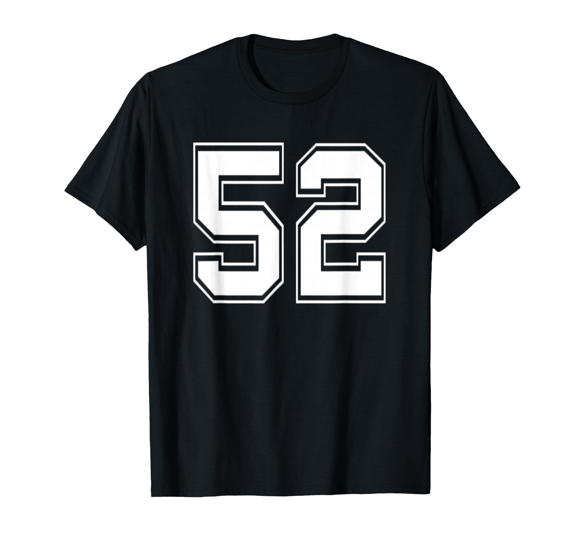 Number 52 Baseball Football Soccer T-Shirt - Trendy Graphic for Adults - T-Shirt, Sweatshirt, Hoodie