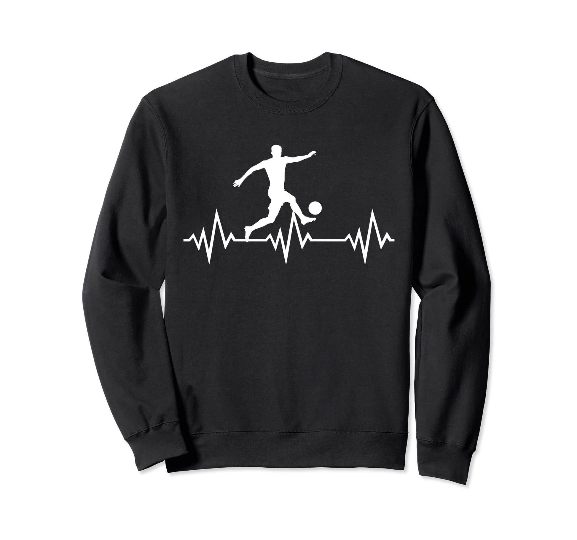 Soccer Heartbeat Heartbeat Sweatshirt - Fun Novelty Design for Adults - T-Shirt, Sweatshirt, Hoodie