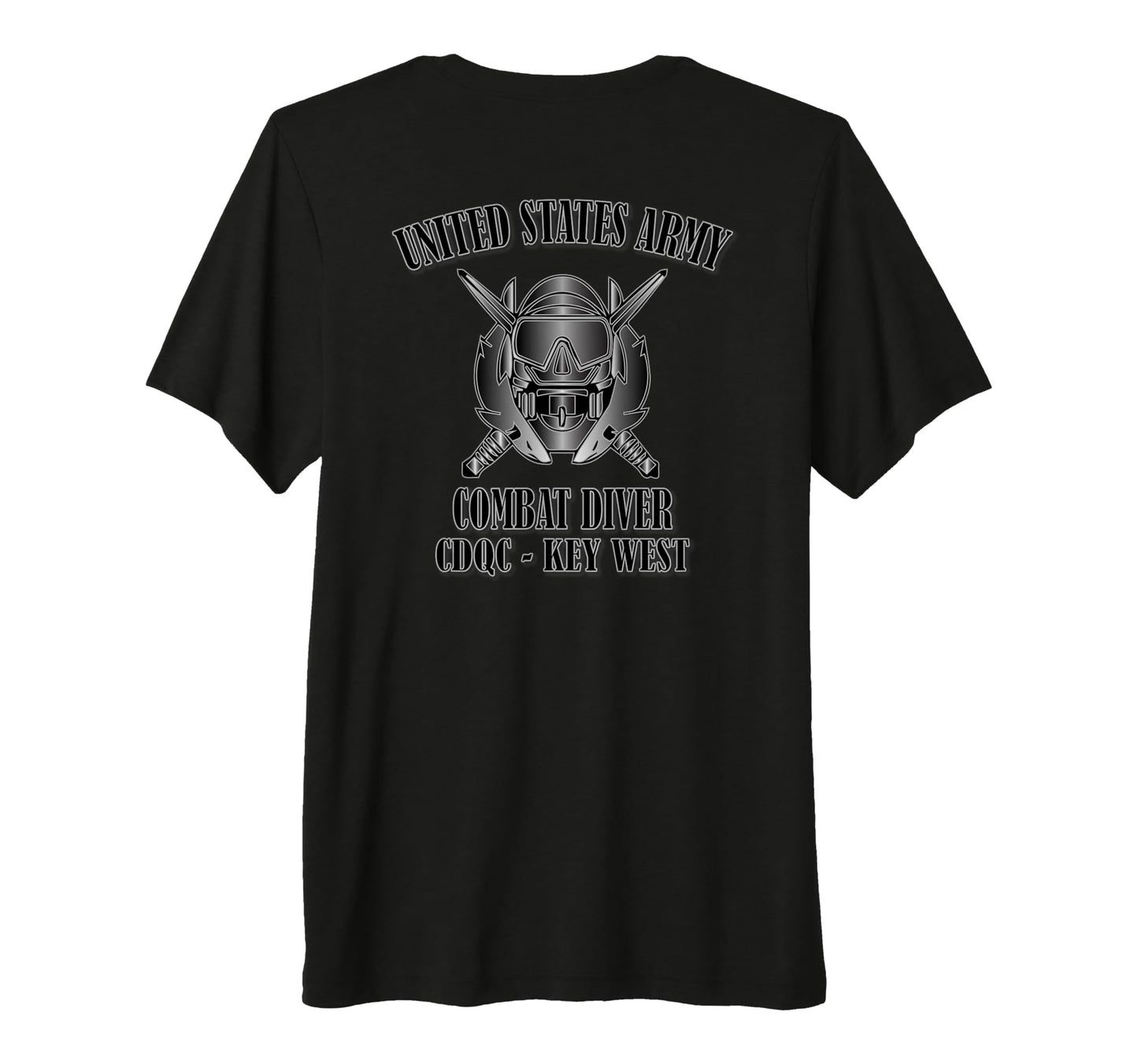U S Army Combat Diver Back T-Shirt - Custom Art Print Unisex - T-Shirt, Sweatshirt, Hoodie