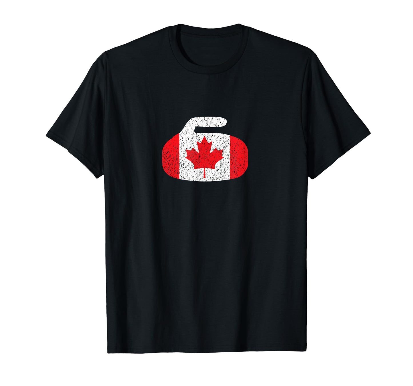 Canada Curling Rock Distressed T-Shirt - Streetwear Style Men Women - T-Shirt, Sweatshirt, Hoodie