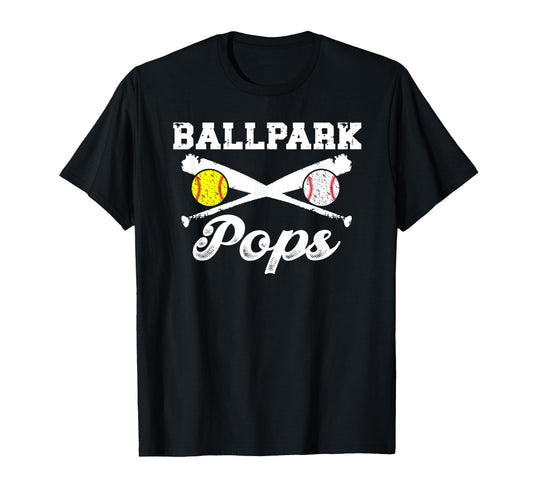 Ballpark Pops Softball Baseball T-Shirt - Casual Everyday Wear Men Women - T-Shirt, Sweatshirt, Hoodie