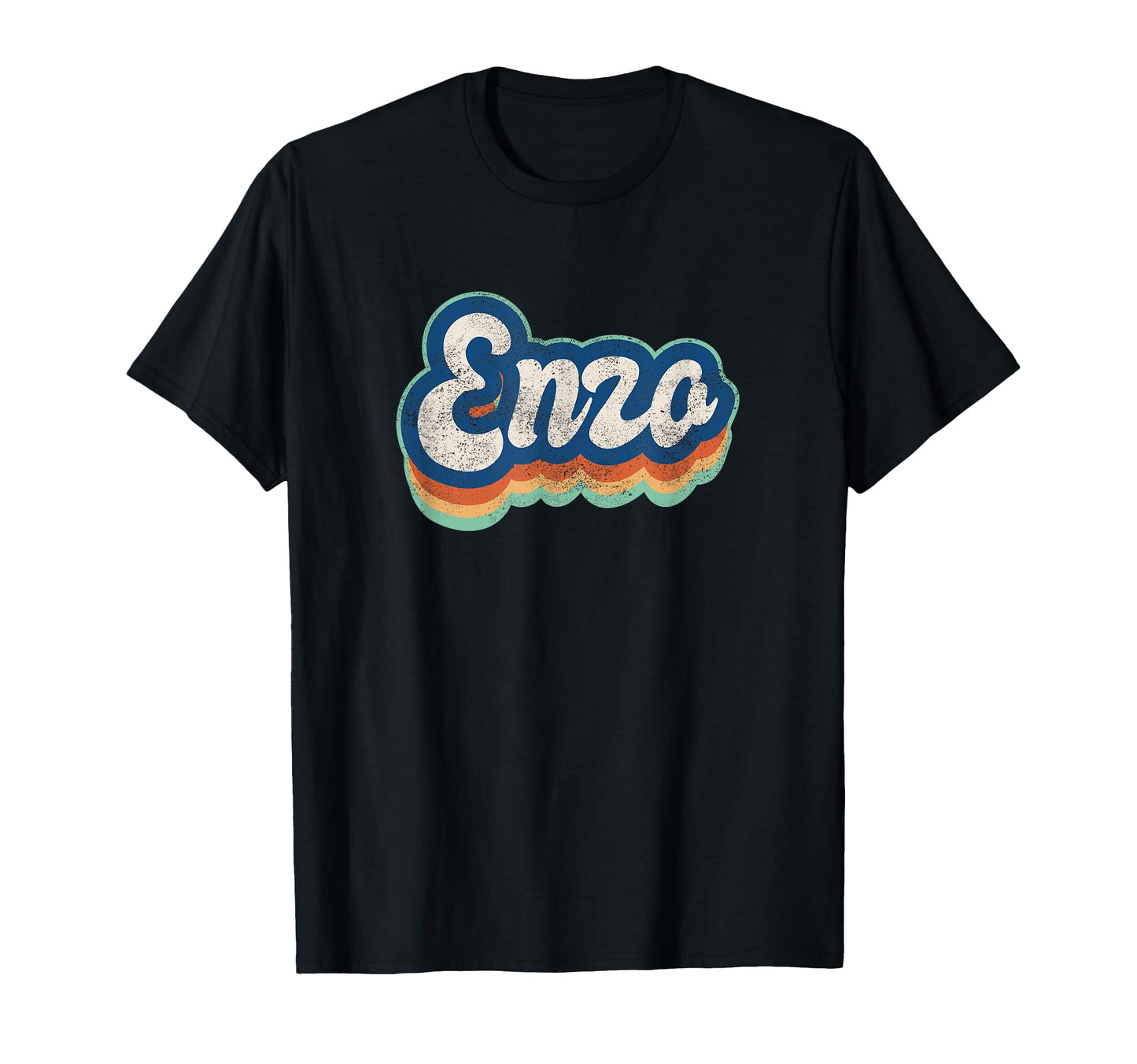 Enzo First Name 70S 80S T-Shirt - Fun Novelty Design for Adults - T-Shirt, Sweatshirt, Hoodie