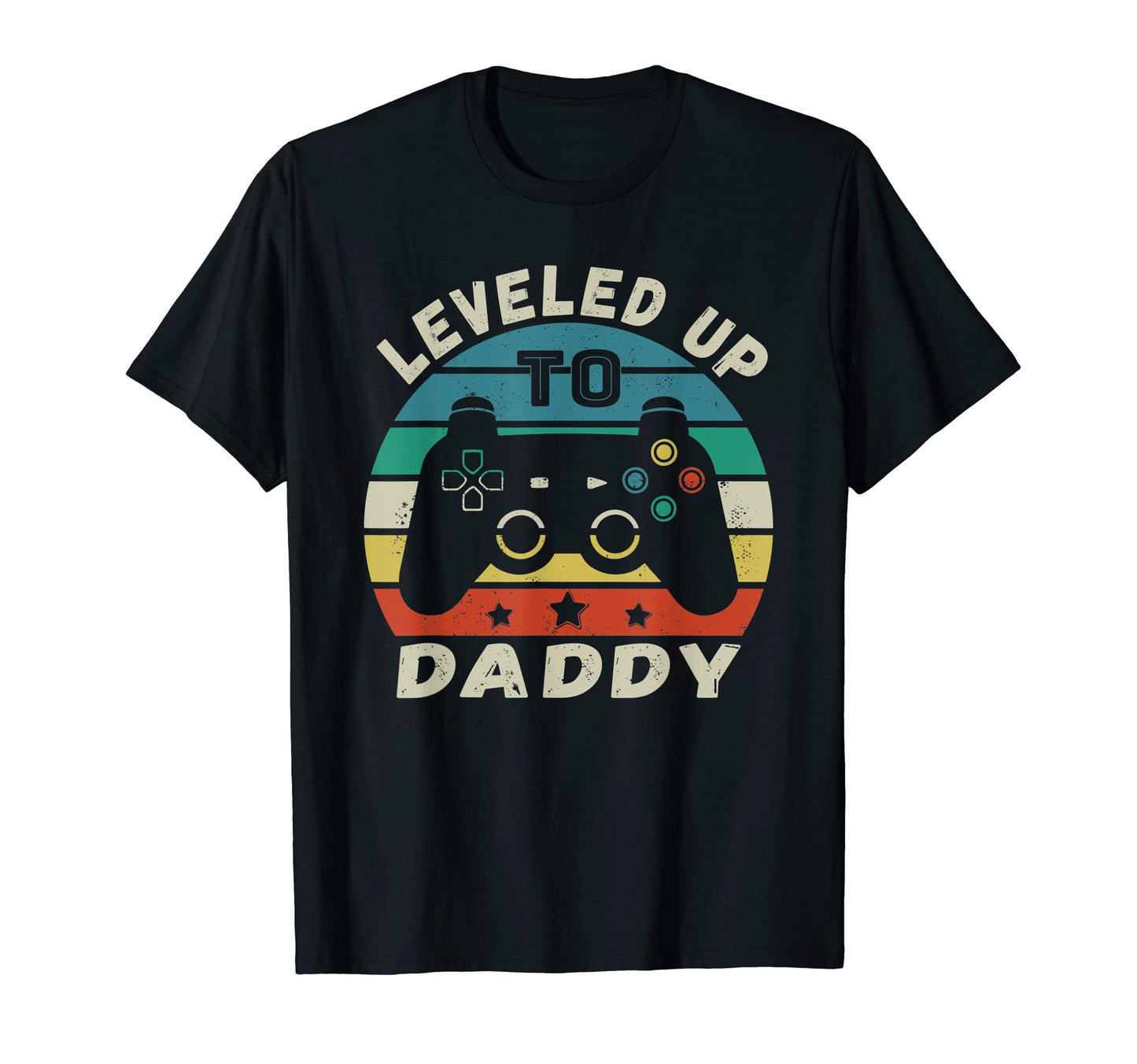 Mens Leveled Up To Daddy Gamer Dad T-Shirt - Novelty Apparel Men Women - T-Shirt, Sweatshirt, Hoodie