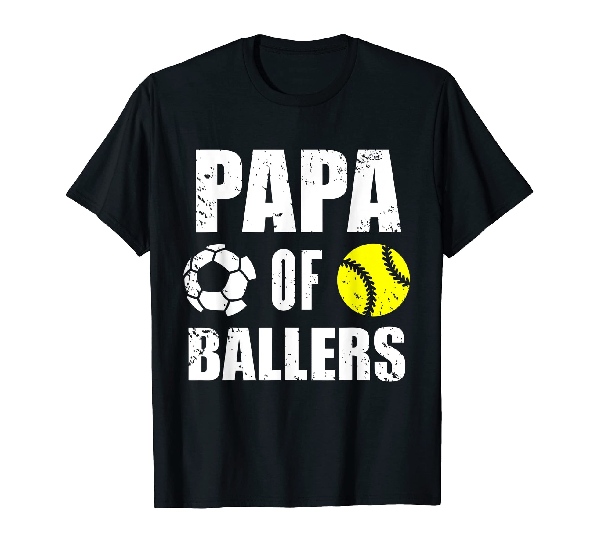 Mens Papa Ballers Funny Soccer T-Shirt - Fun Novelty Design Men Women - T-Shirt, Sweatshirt, Hoodie