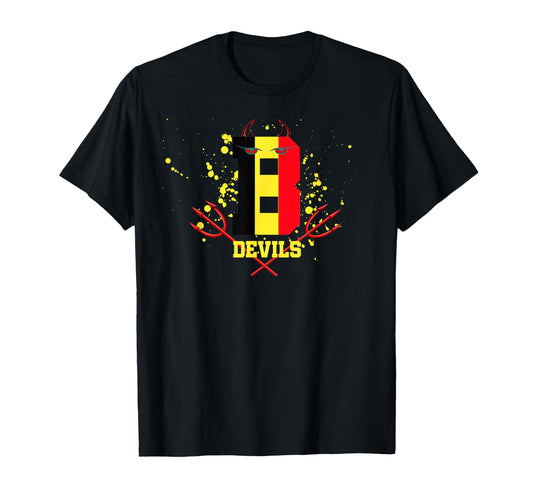 Belgium Devils Soccer Sport T-Shirt - Custom Art Print Men Women - T-Shirt, Sweatshirt, Hoodie