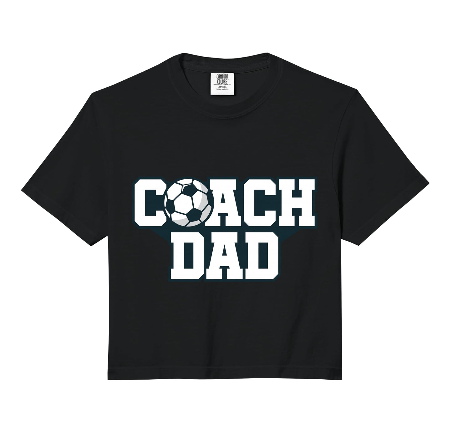 Soccer Coach Dad Gift Comfort Colors Crop Hoodie - Trendy Graphic Men Women - T-Shirt, Sweatshirt, Hoodie