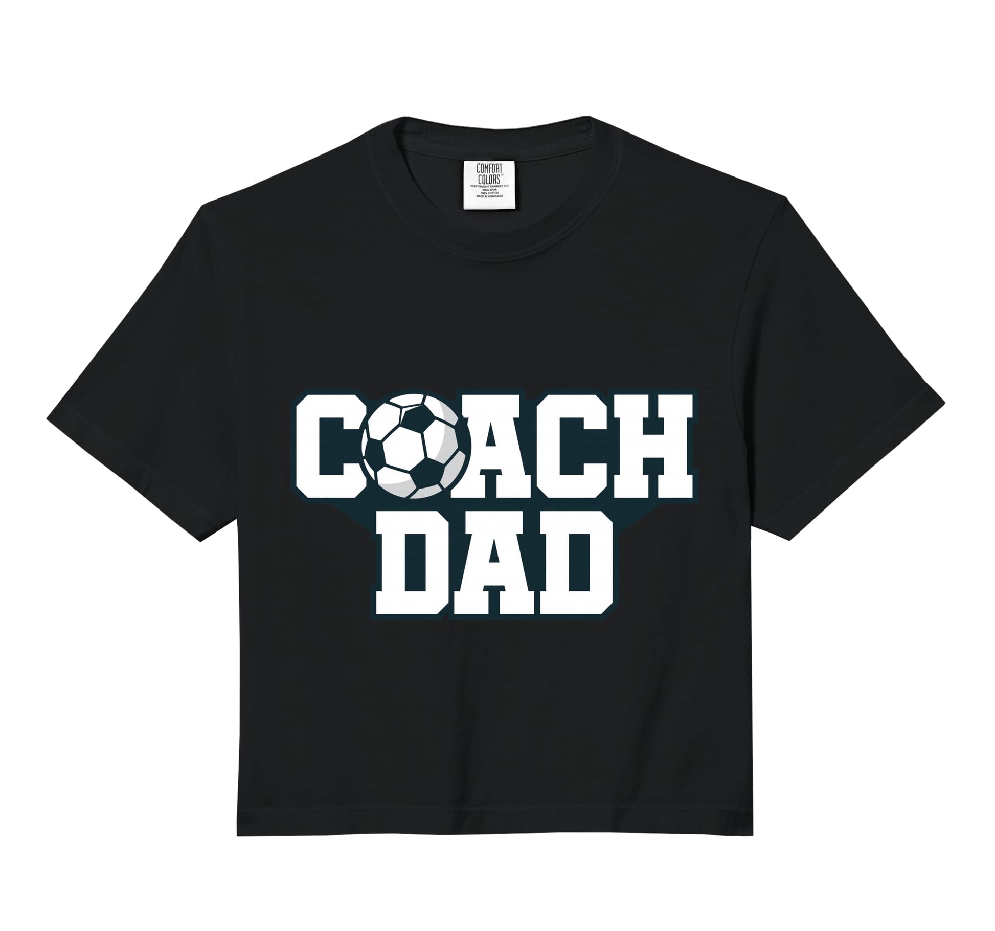 Soccer Coach Dad Gift Comfort Colors Crop Hoodie - Trendy Graphic Men Women - T-Shirt, Sweatshirt, Hoodie