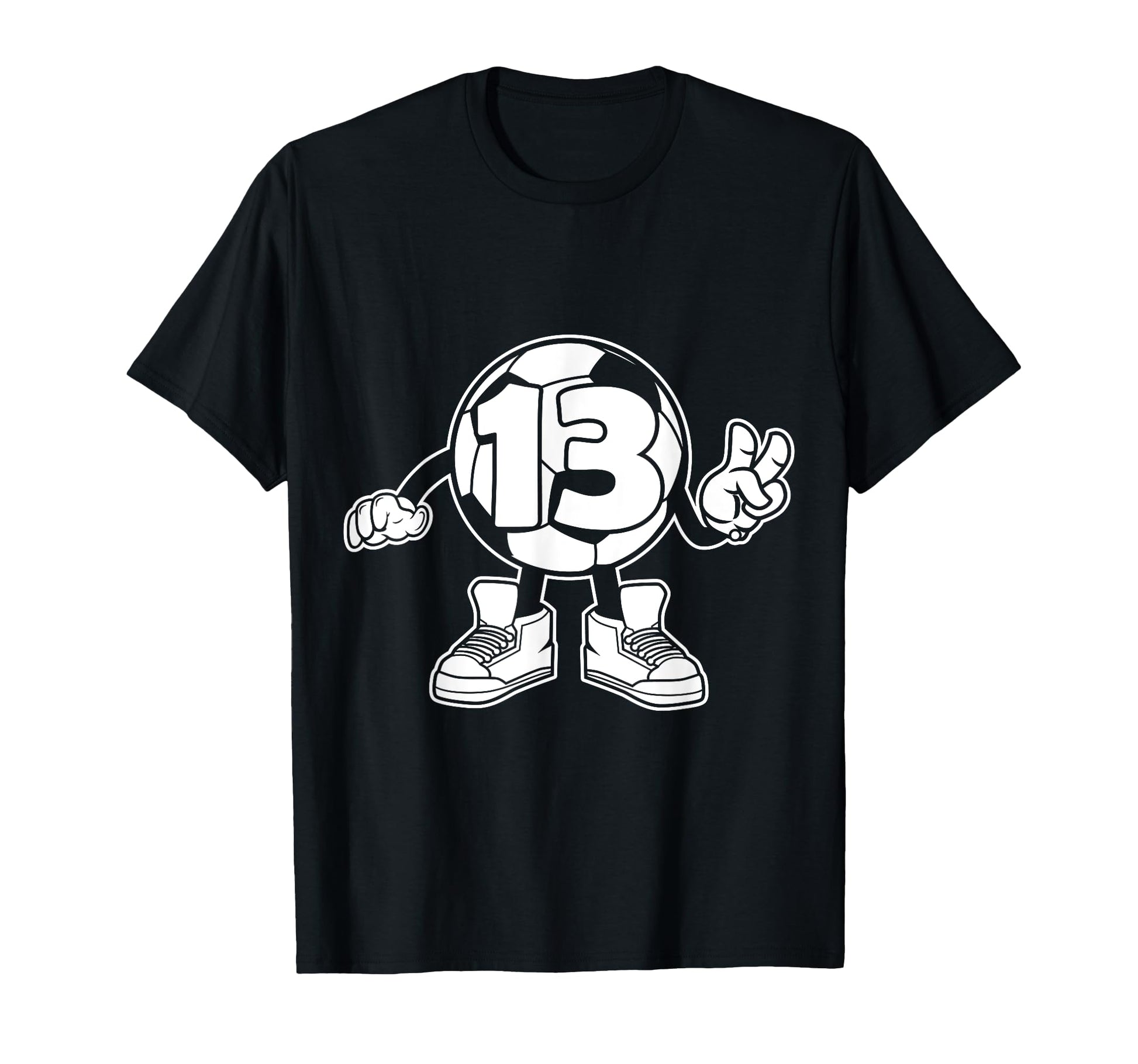 Number 13 Soccer 13Th Birthday T-Shirt - Streetwear Style Unisex - T-Shirt, Sweatshirt, Hoodie