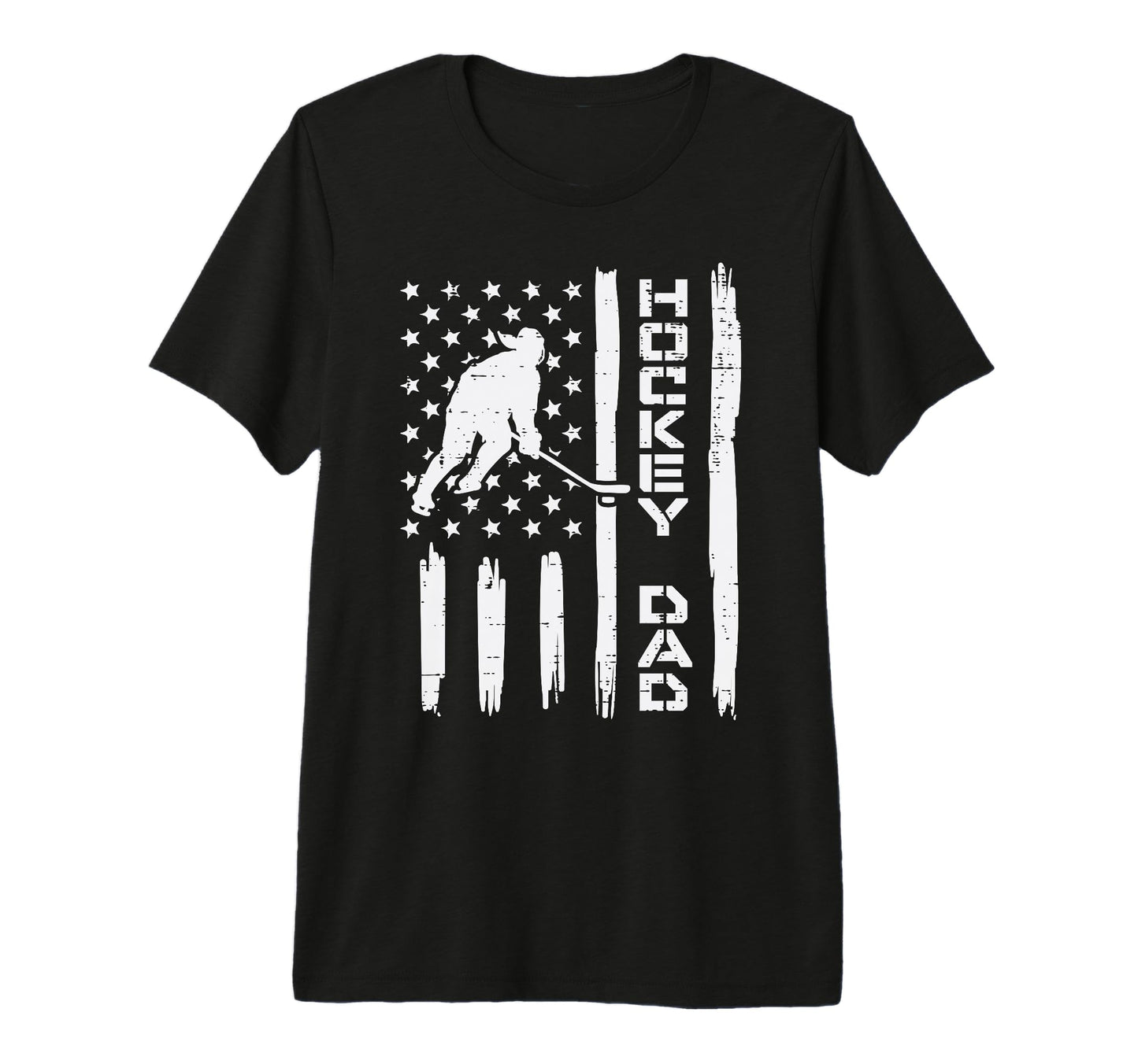 Us Flag Ice Hockey Dad Patriotic T-Shirt - Novelty Apparel for Adults - T-Shirt, Sweatshirt, Hoodie