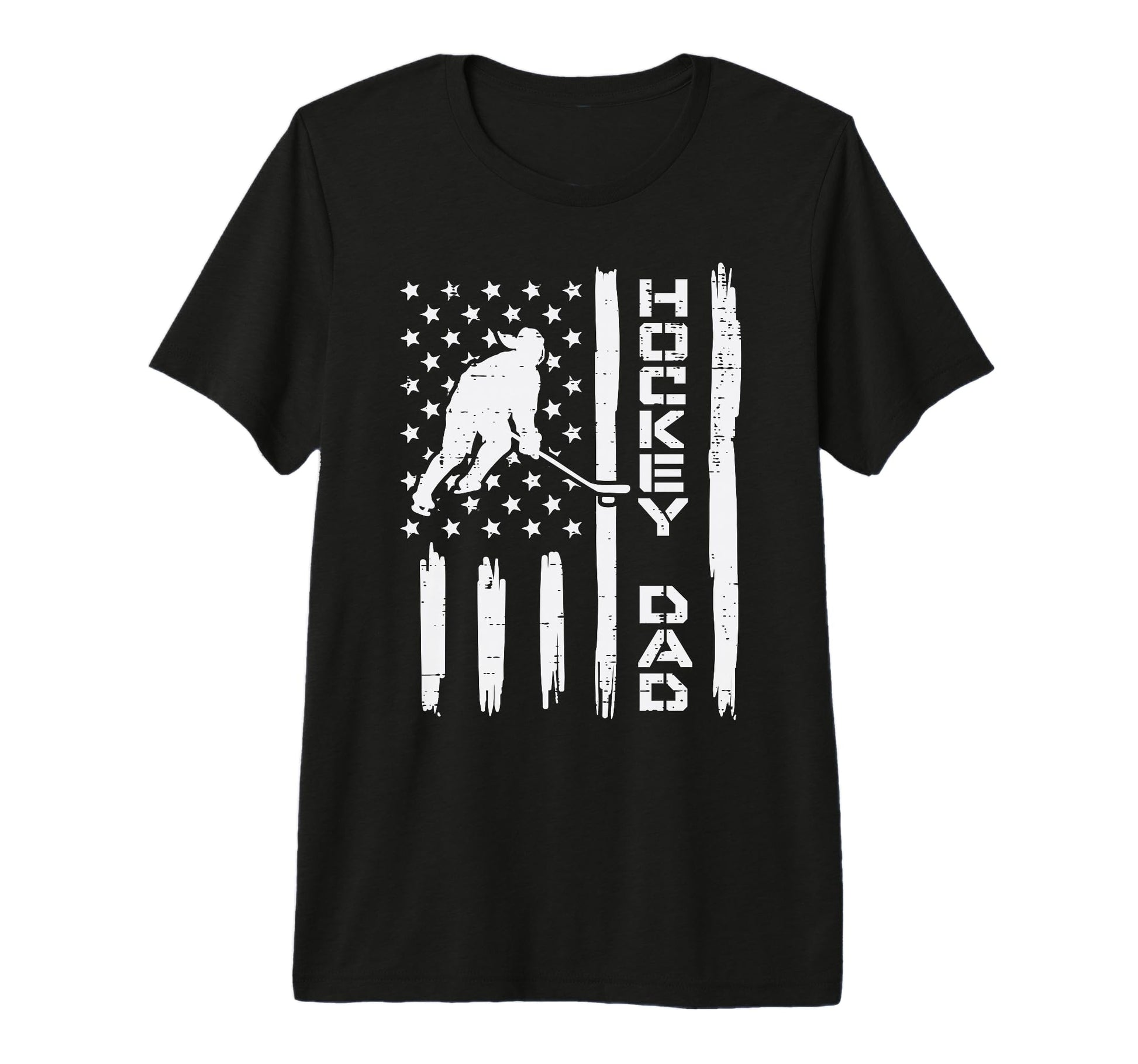 Us Flag Ice Hockey Dad Patriotic T-Shirt - Novelty Apparel for Adults - T-Shirt, Sweatshirt, Hoodie