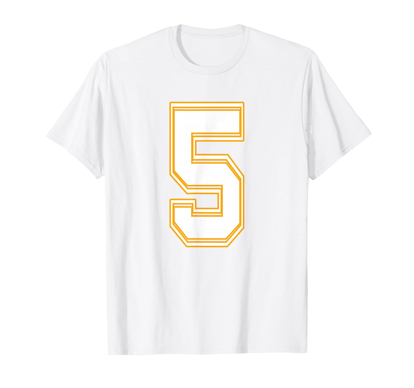 Number 05 Red Yellow White Football T-Shirt - Trendy Graphic Unisex - T-Shirt, Sweatshirt, Hoodie
