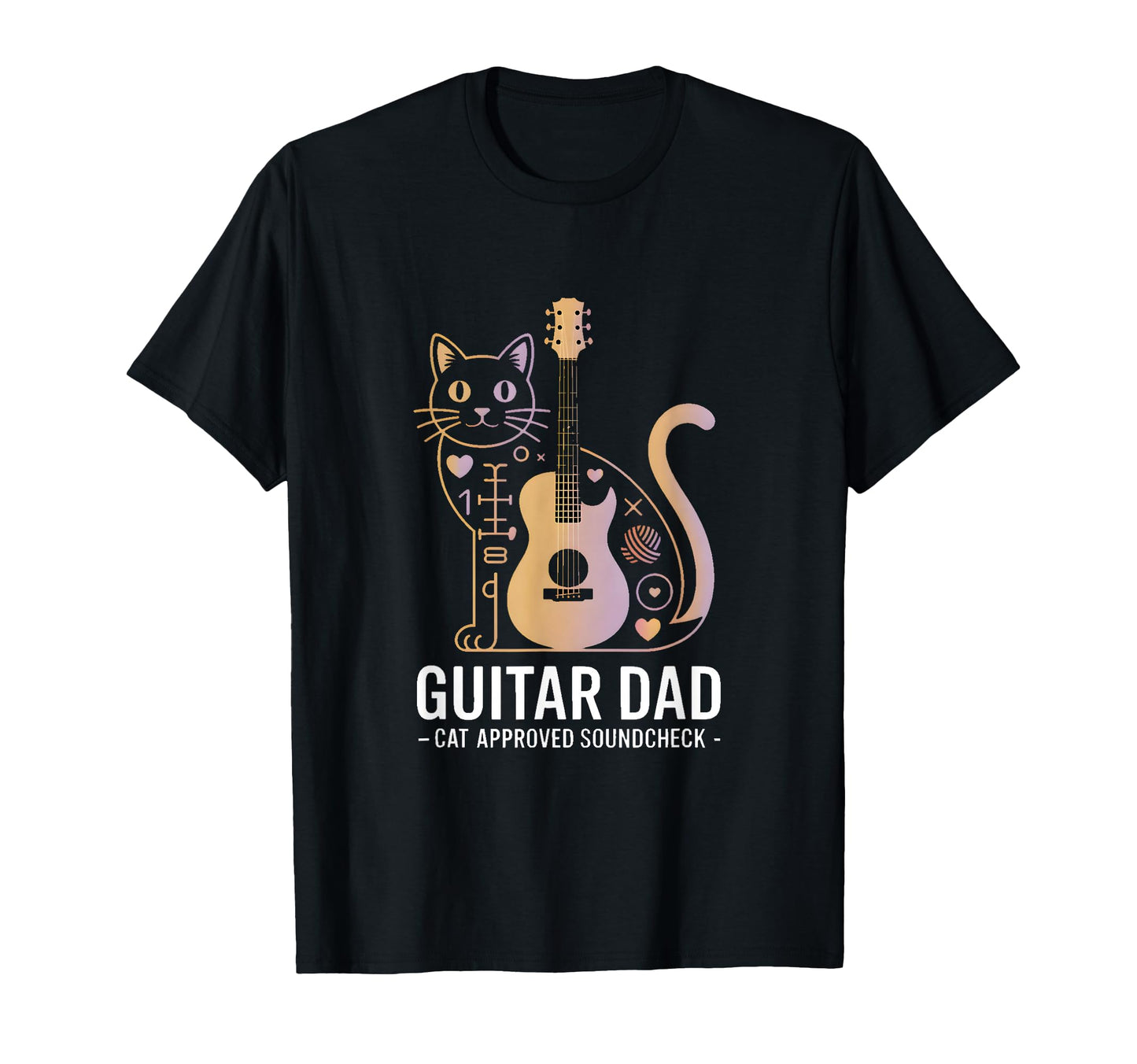 Funny Guitar Dad Cat Approved Soundcheck T-Shirt - Trendy Graphic Men Women - T-Shirt, Sweatshirt, Hoodie