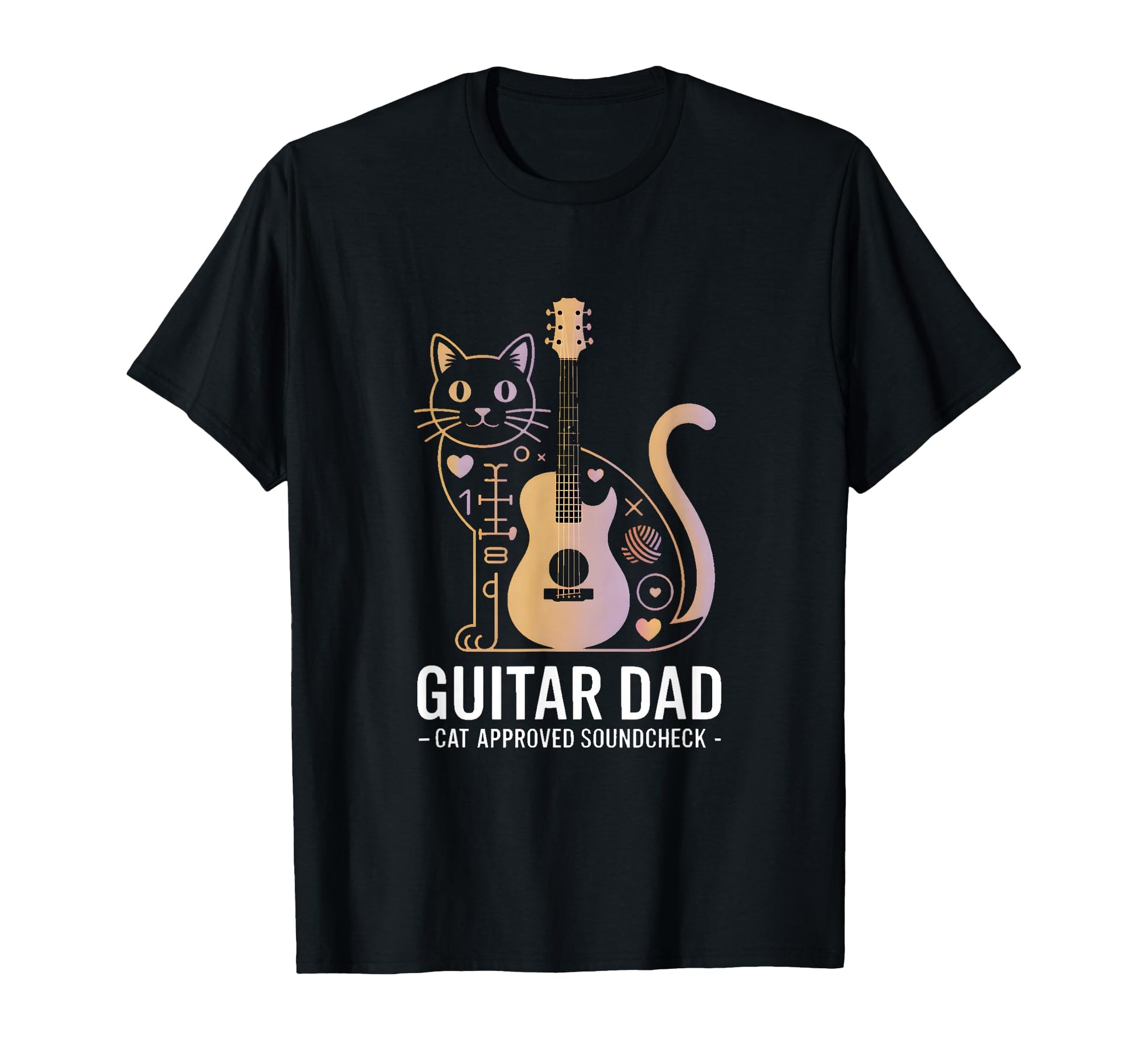 Funny Guitar Dad Cat Approved Soundcheck T-Shirt - Trendy Graphic Men Women - T-Shirt, Sweatshirt, Hoodie