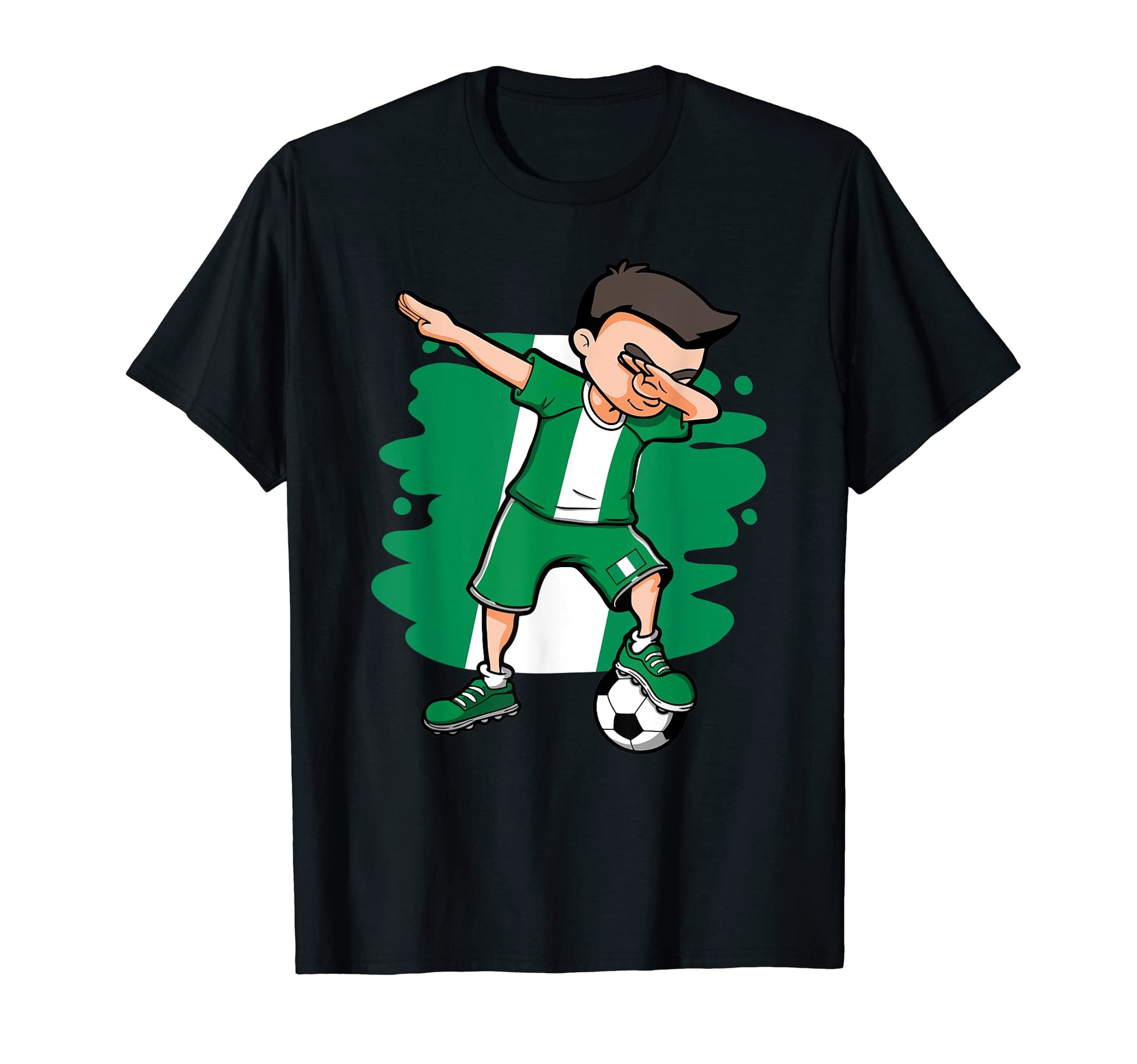 Dabbing Soccer Nigeria Jersey Nigerian T-Shirt - Trendy Graphic Men Women - T-Shirt, Sweatshirt, Hoodie