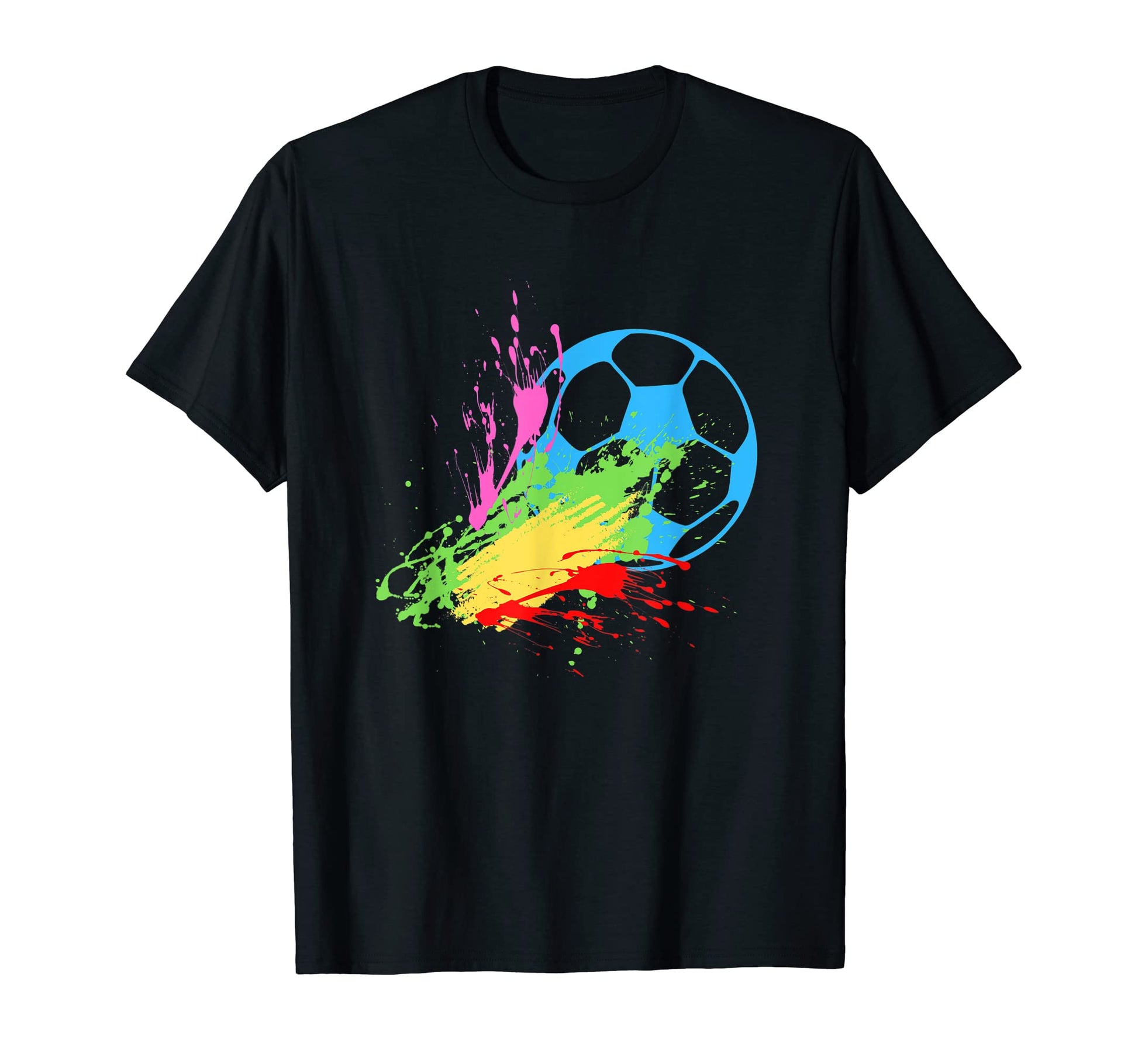 Soccer Player Abstract Colors T-Shirt - Fun Novelty Design for Adults - T-Shirt, Sweatshirt, Hoodie