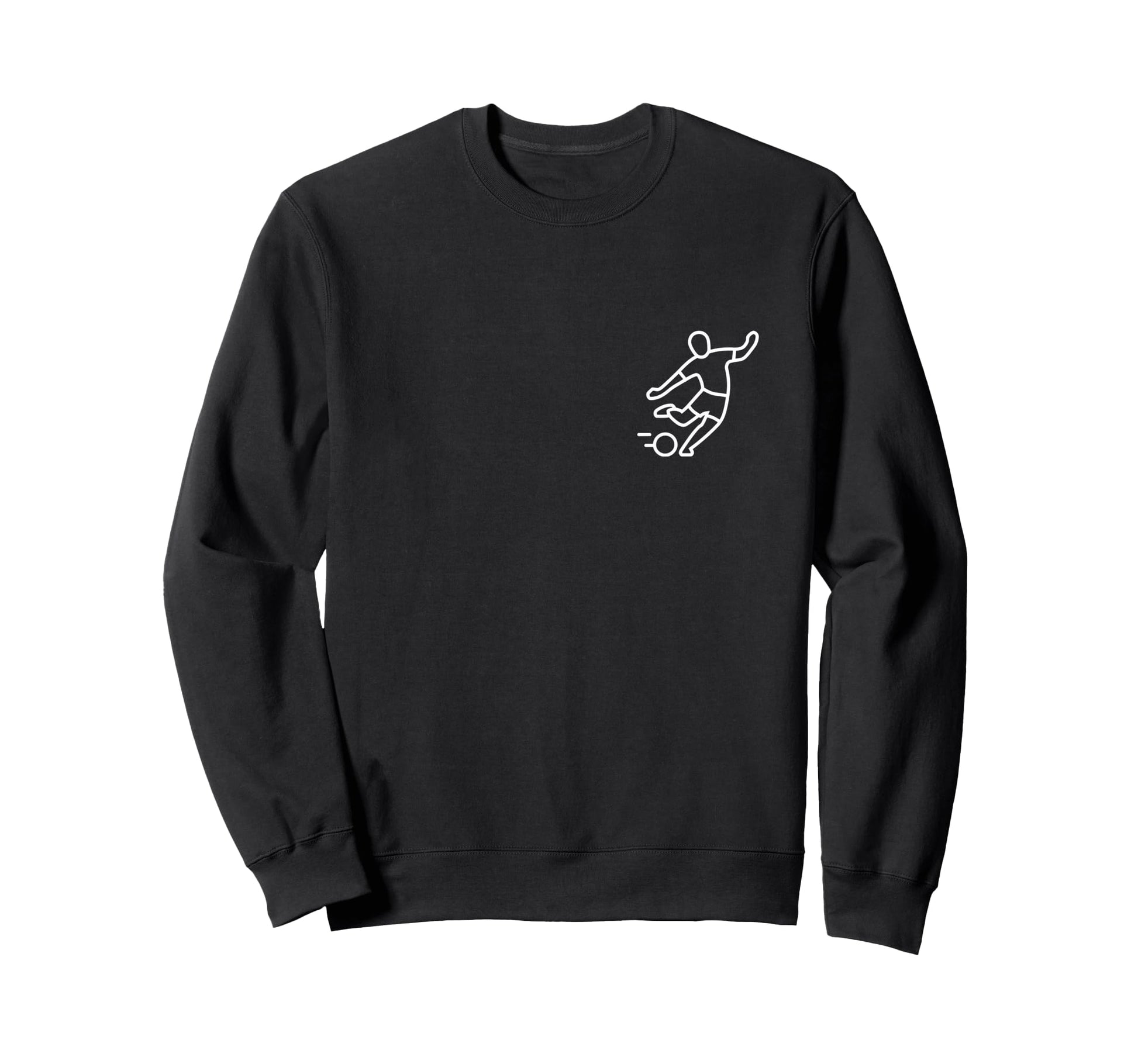 Minimalist Soccer Player Pocket Sweatshirt - Unique Graphic for Adults - T-Shirt, Sweatshirt, Hoodie