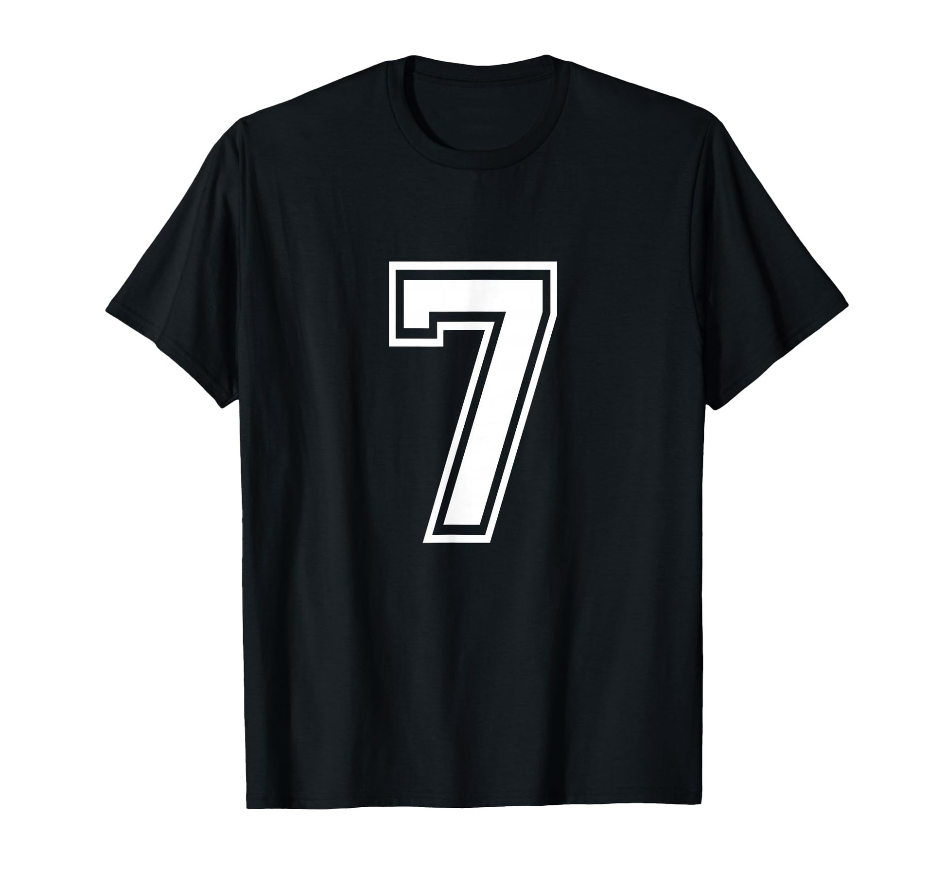 Number 7 Varsity Sports Team T-Shirt - Casual Everyday Wear Men Women - T-Shirt, Sweatshirt, Hoodie