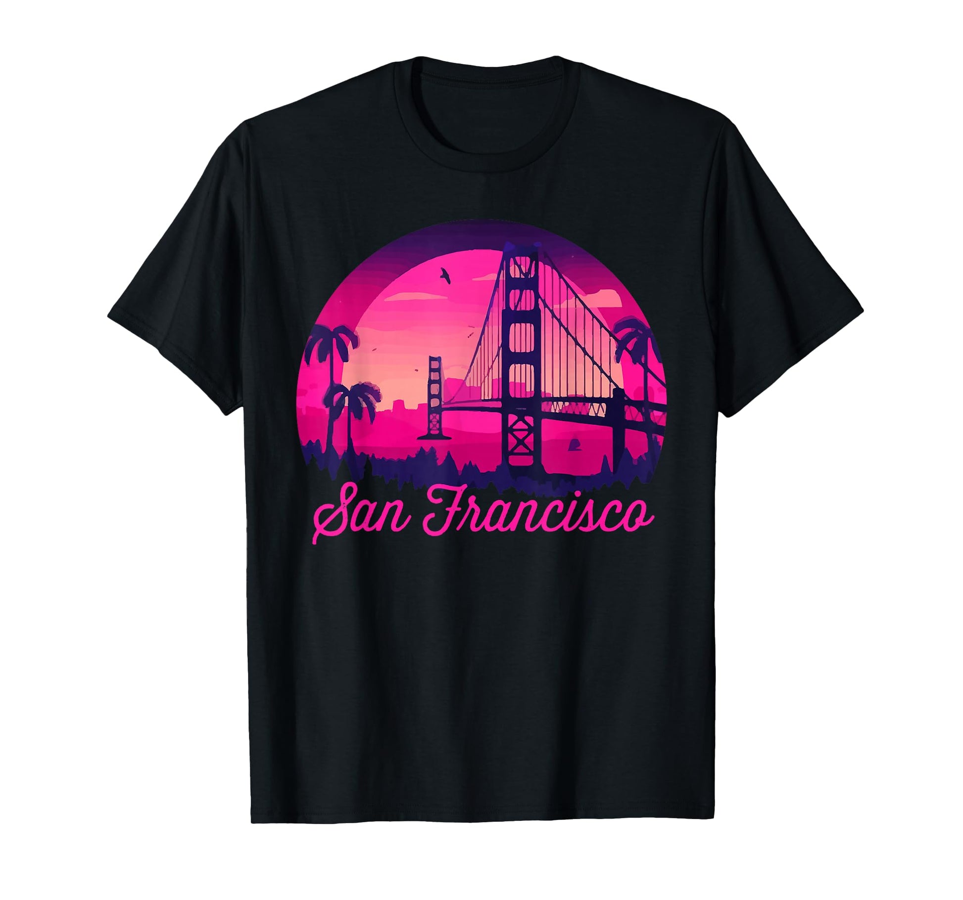 San Francisco California Skyline Bridge T-Shirt - Custom Art Print Unisex - T-Shirt, Sweatshirt, Hoodie