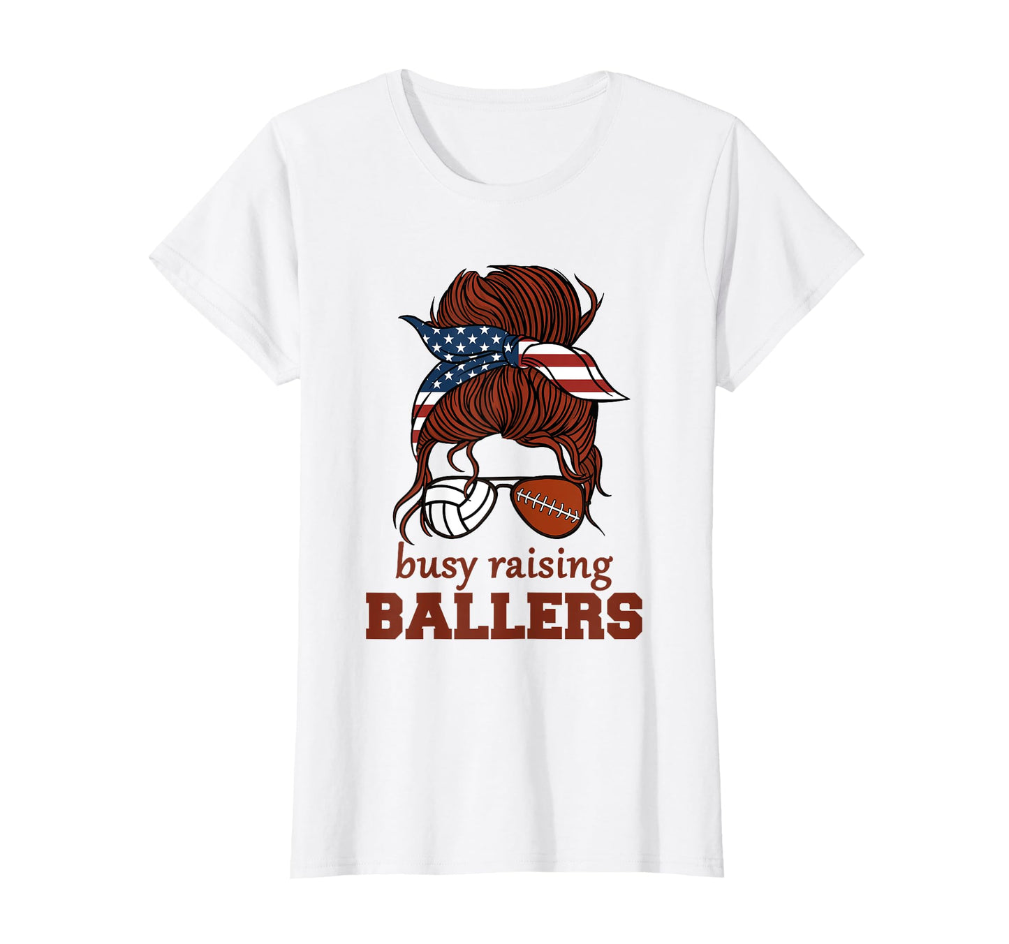 Volleyball And Football Mom Usa Busy T-Shirt - Aesthetic Graphic Men Women - T-Shirt, Sweatshirt, Hoodie