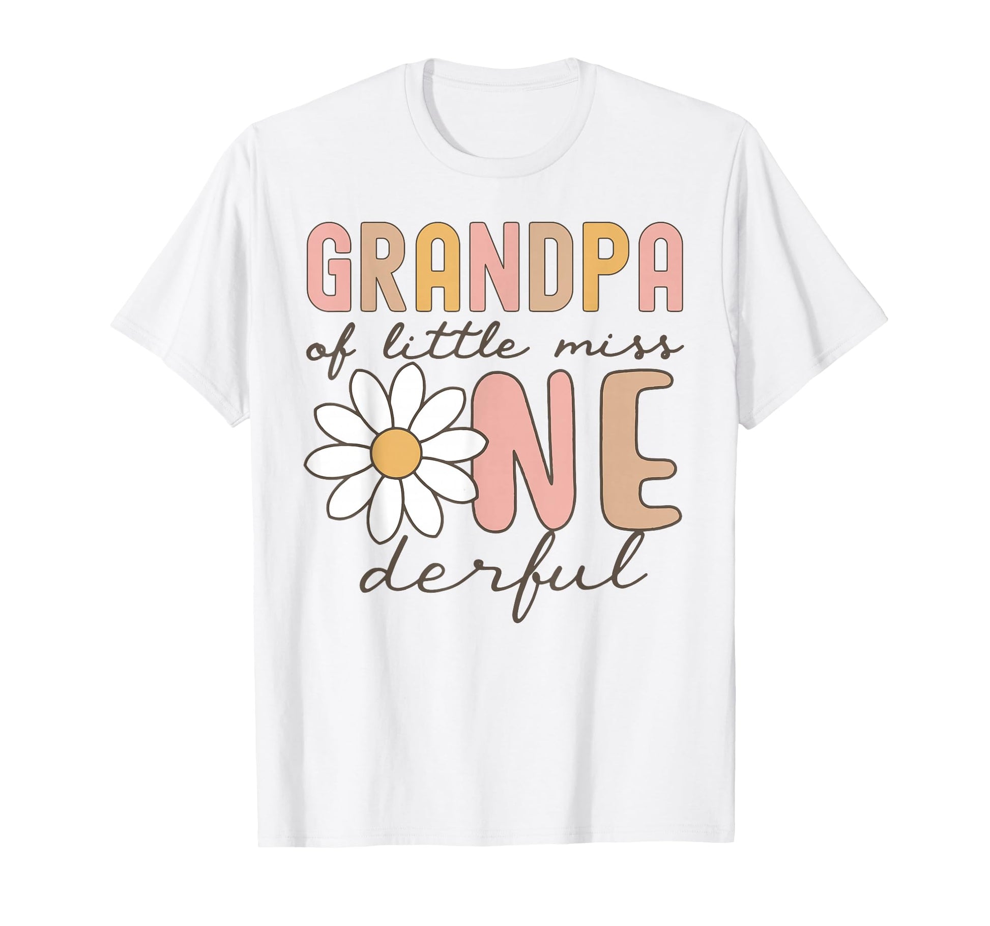 Grandpa Little Miss Onederful First T-Shirt - Aesthetic Graphic Unisex - T-Shirt, Sweatshirt, Hoodie