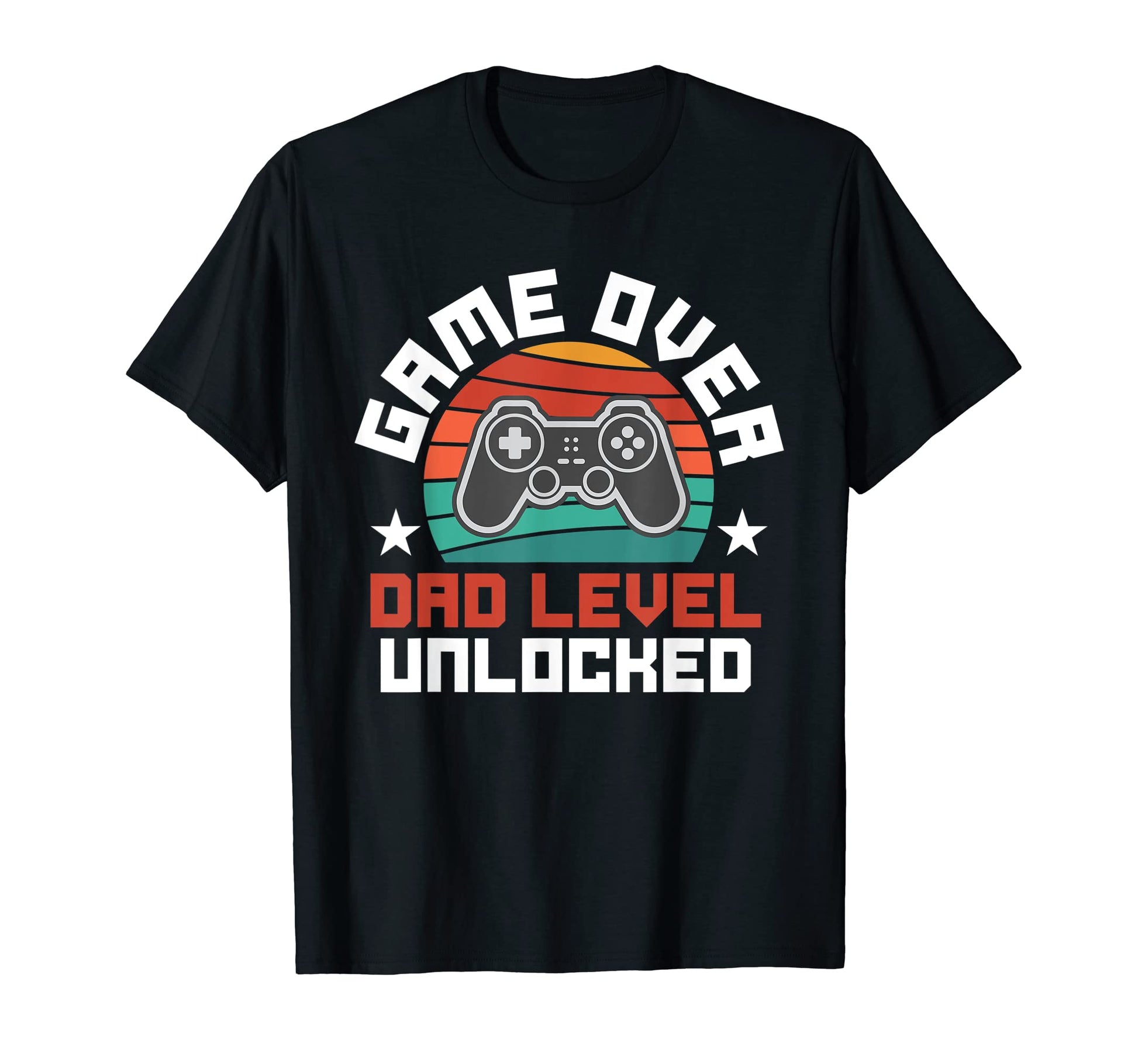 Mens Game Over Dad Level Unlocked Gamer T-Shirt - Unique Graphic Unisex - T-Shirt, Sweatshirt, Hoodie