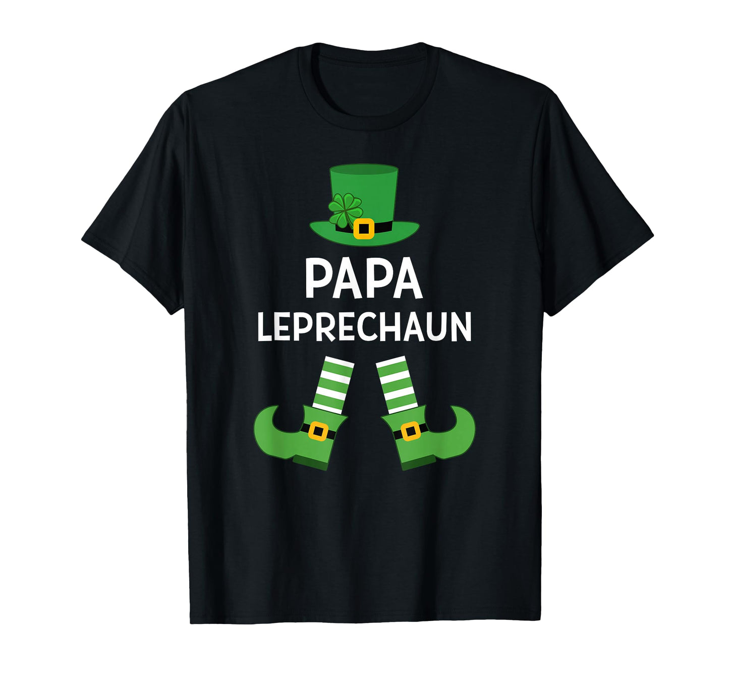Papa Leprechaun Shamrock Hat Funny Dad T-Shirt - Novelty Apparel Men Women - T-Shirt, Sweatshirt, Hoodie