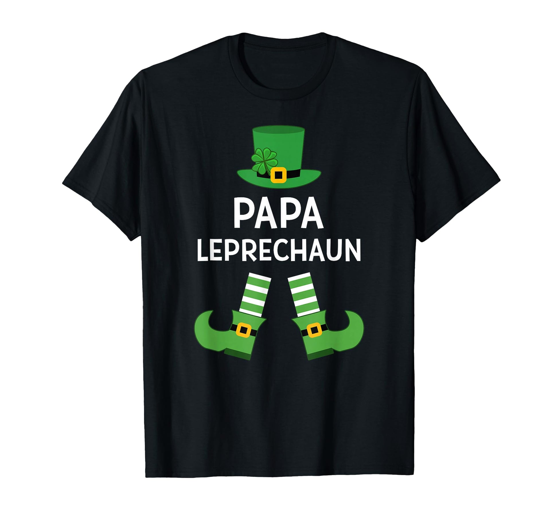 Papa Leprechaun Shamrock Hat Funny Dad T-Shirt - Novelty Apparel Men Women - T-Shirt, Sweatshirt, Hoodie