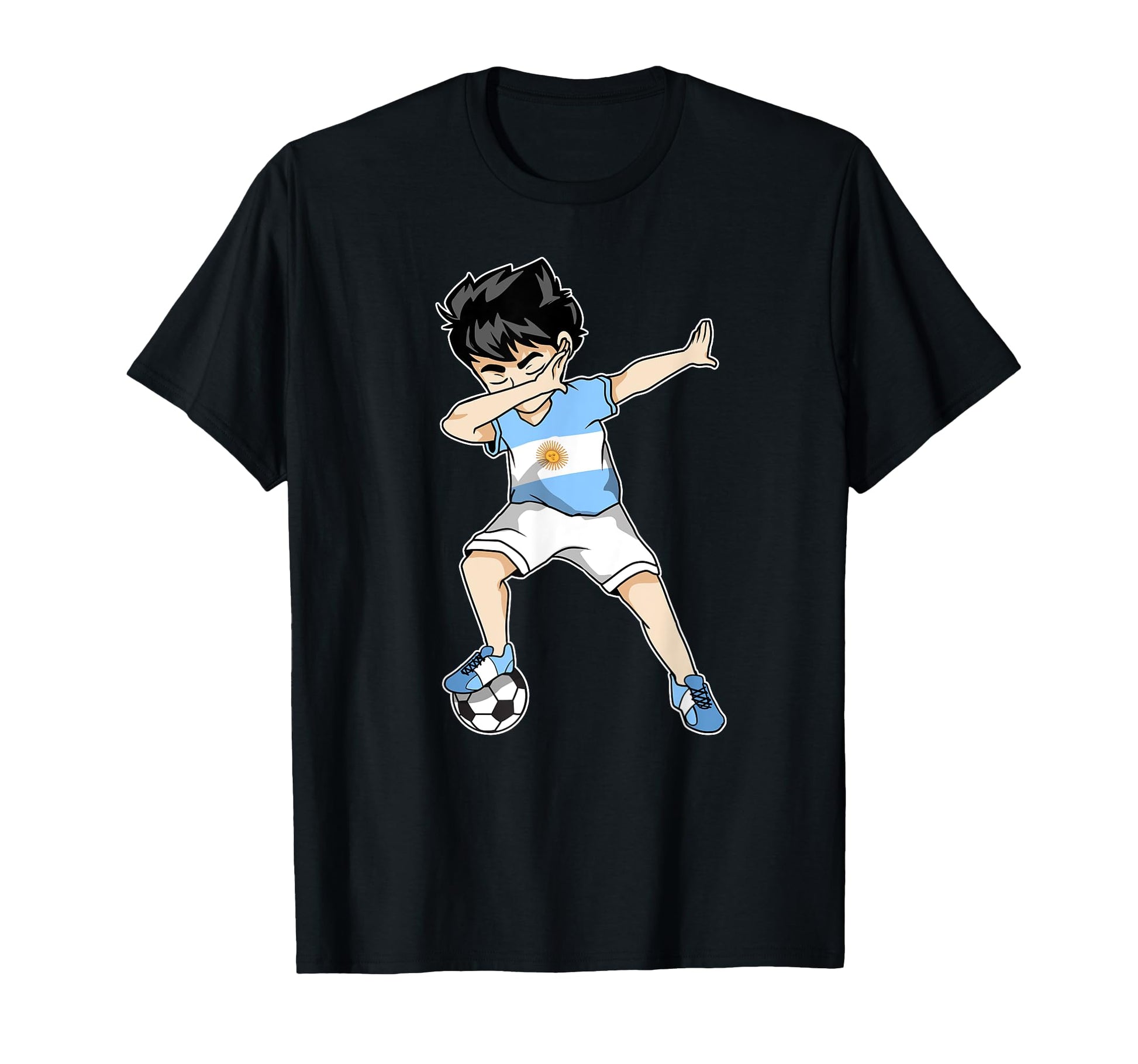 Dabbing Soccer Argentina Football T-Shirt - Trendy Graphic Unisex - T-Shirt, Sweatshirt, Hoodie